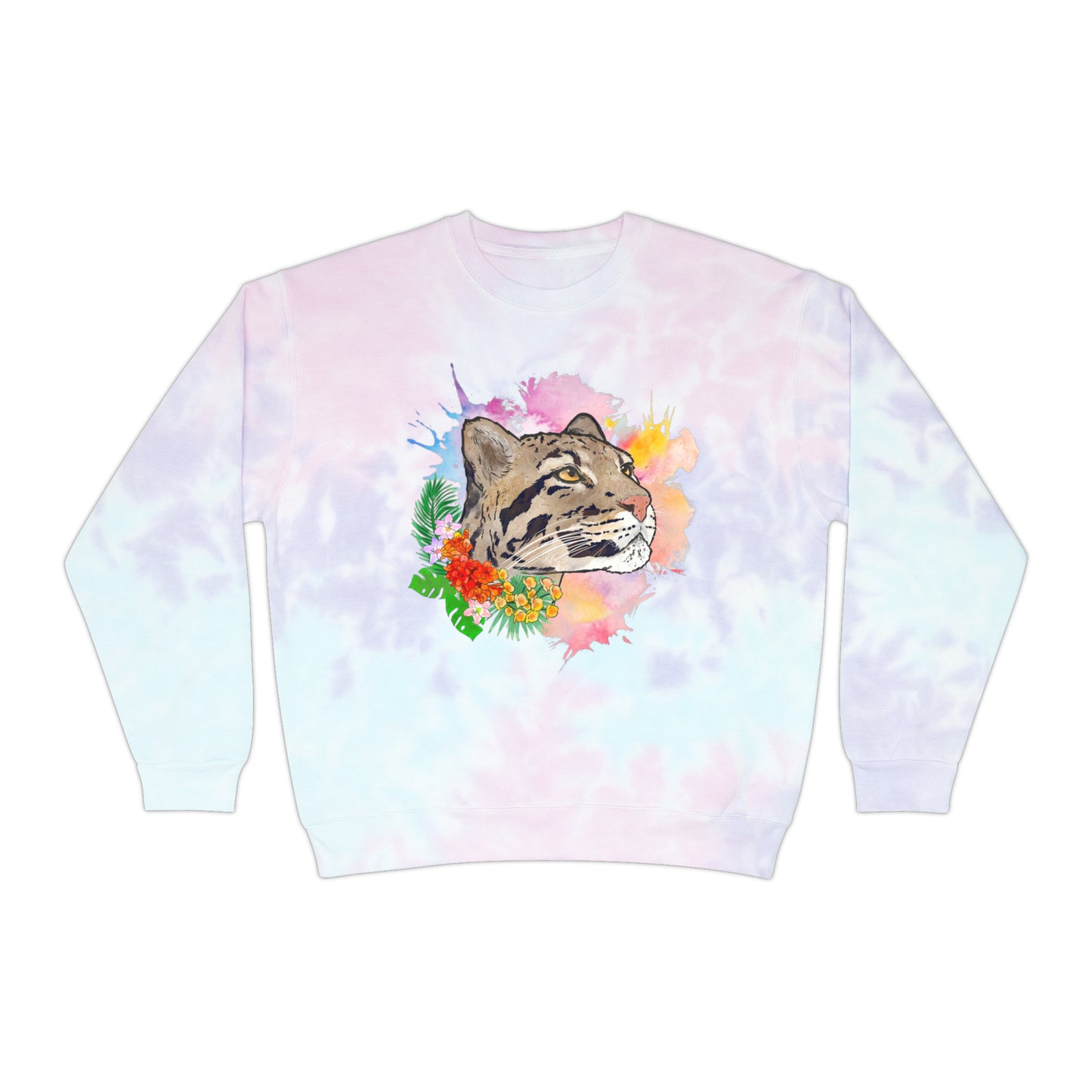 Clouded Leopard Tie-Dye Sweatshirt