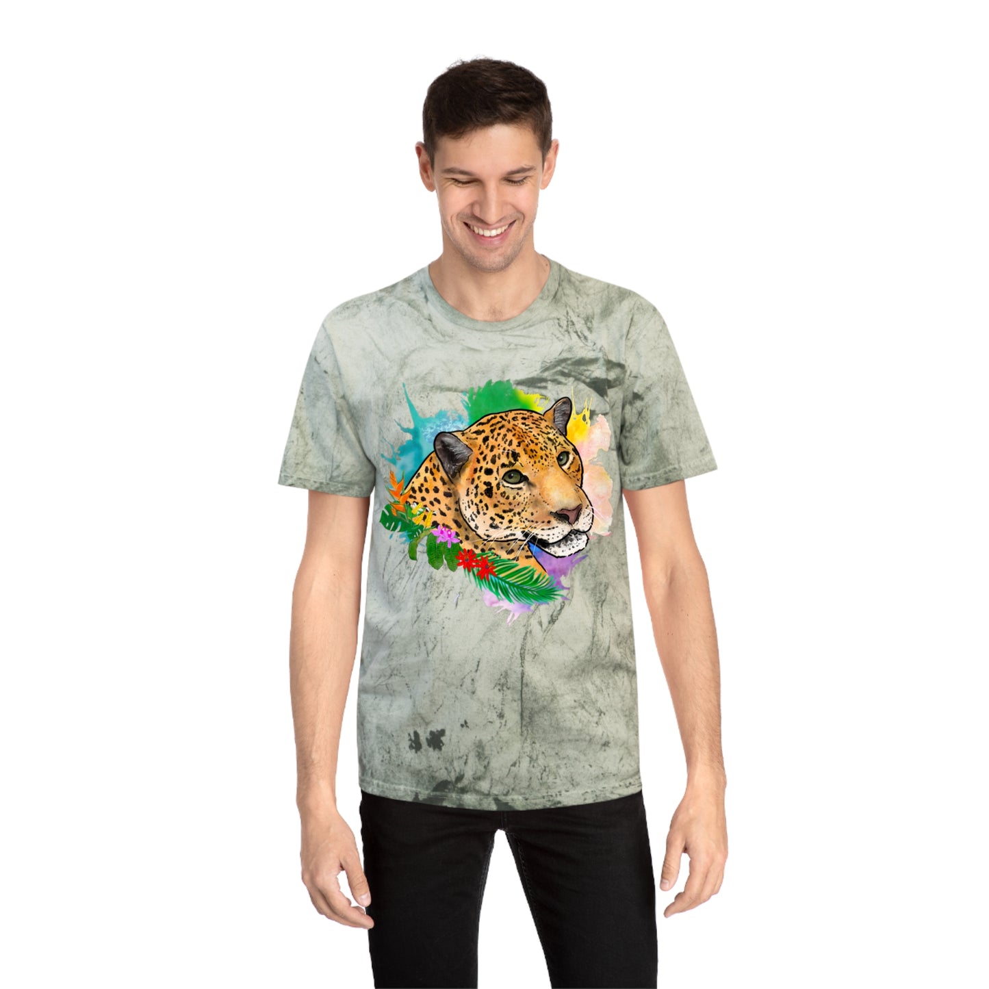 Jaguar Floral Comfort Colors Color Blast T-Shirt