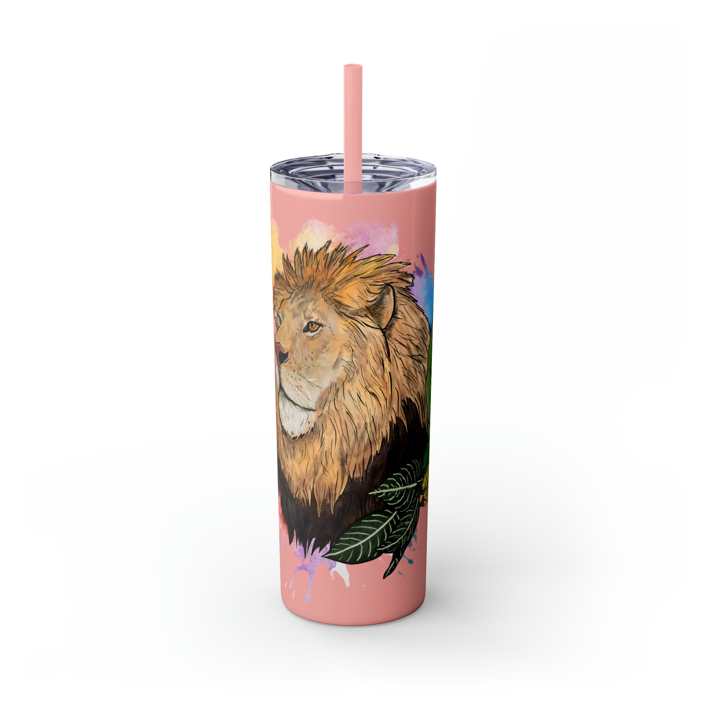 Lion Tumbler with Straw, 20oz