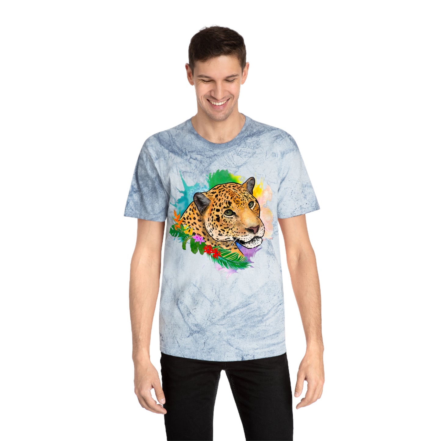 Jaguar Floral Comfort Colors Color Blast T-Shirt