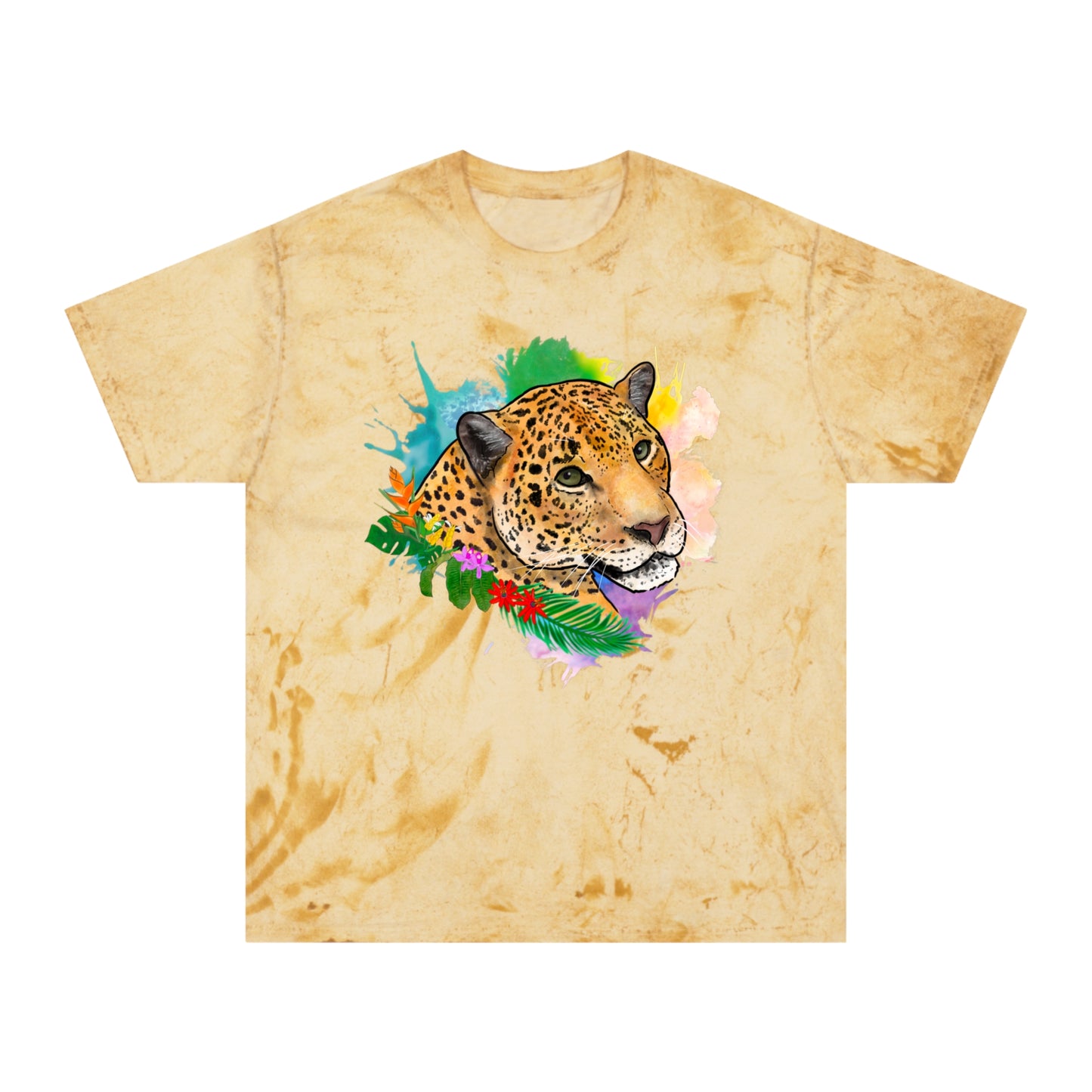 Jaguar Floral Comfort Colors Color Blast T-Shirt