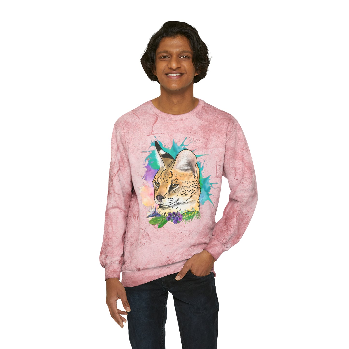 Serval Comfort Colors Crewneck Sweatshirt
