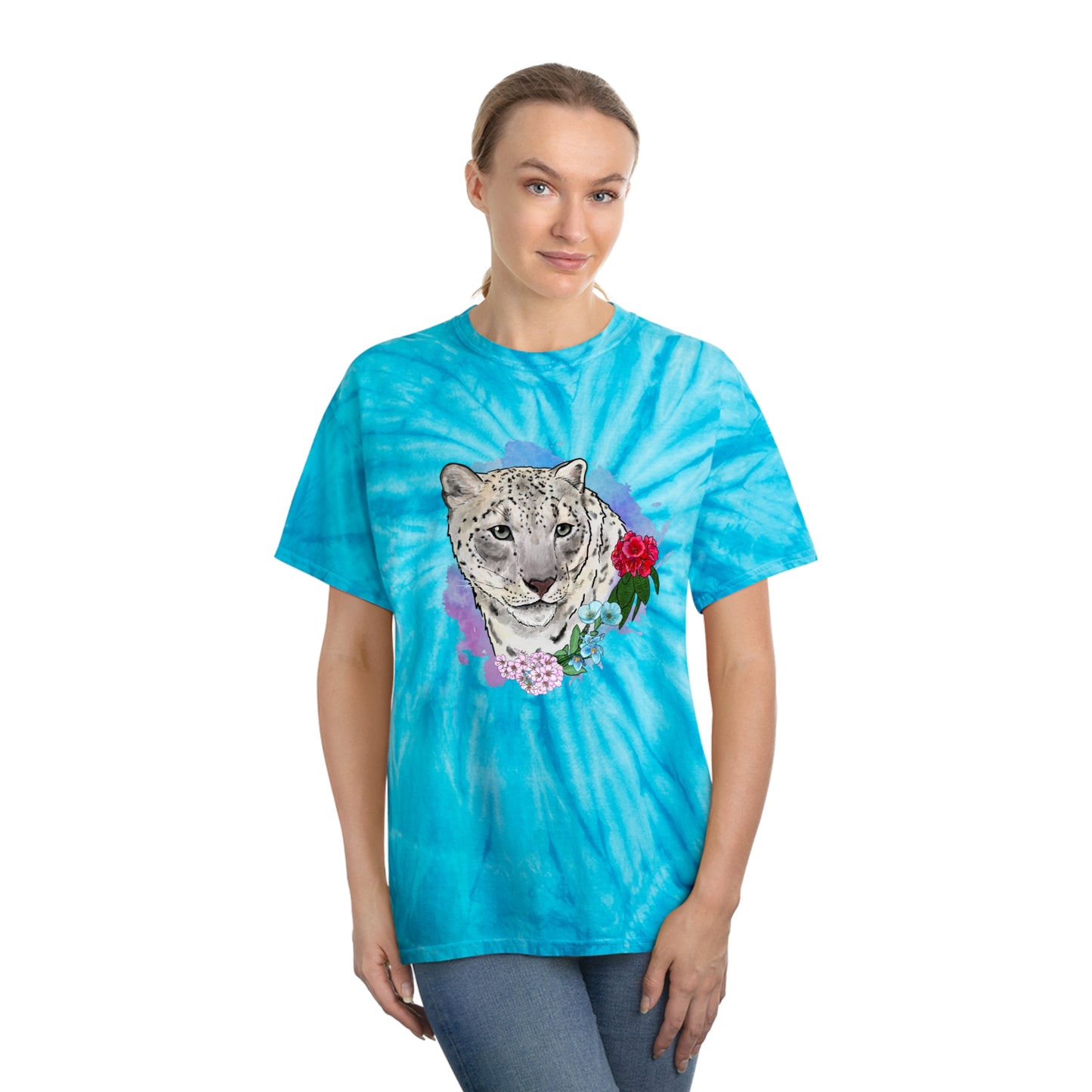 Snow Leopard Tie-Dye Tee, Cyclone