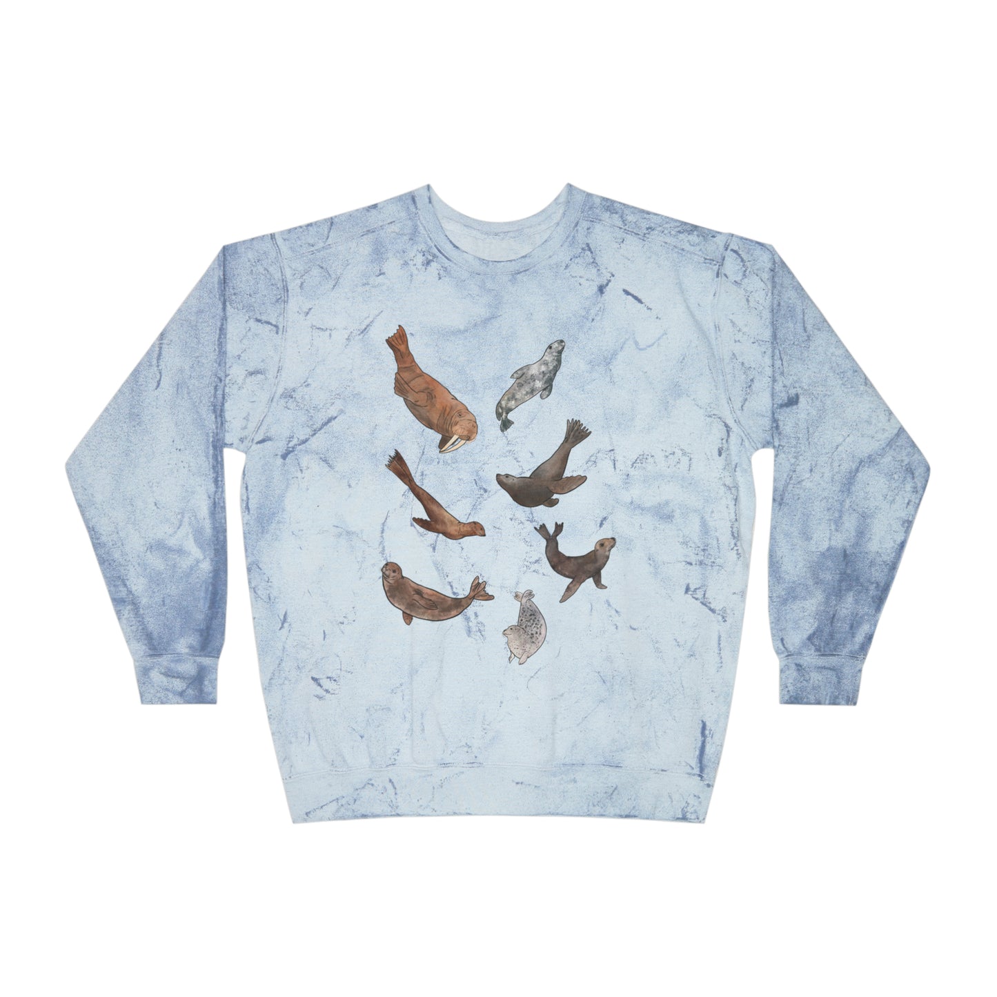 Pinniped Color Blast Comfort Colors Crewneck Sweatshirt