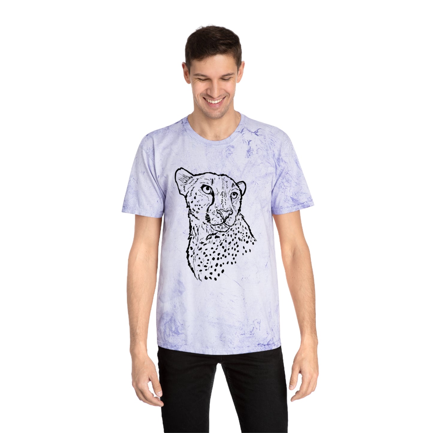 Cheetah Front and Back Color Blast T-Shirt
