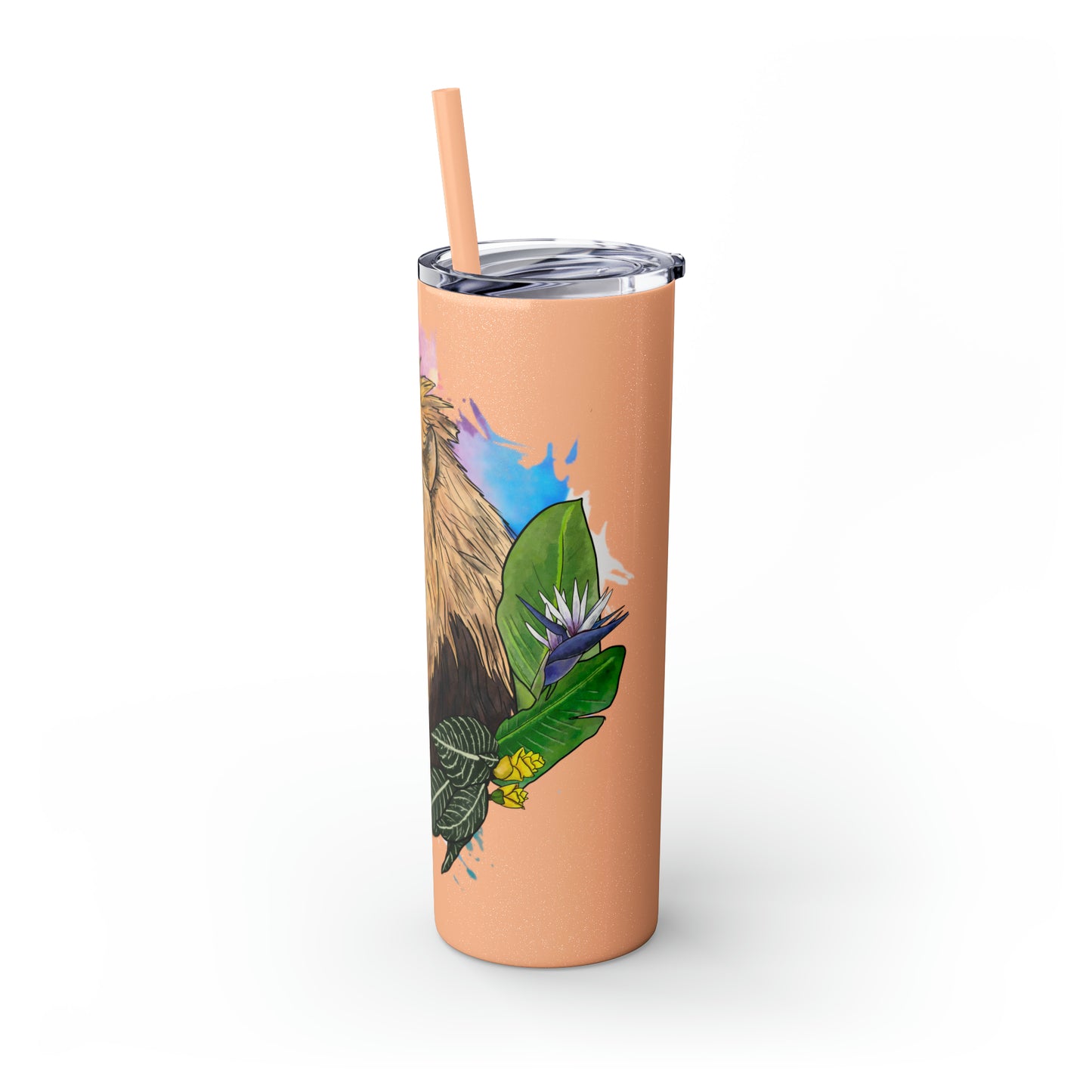 Lion Tumbler with Straw, 20oz