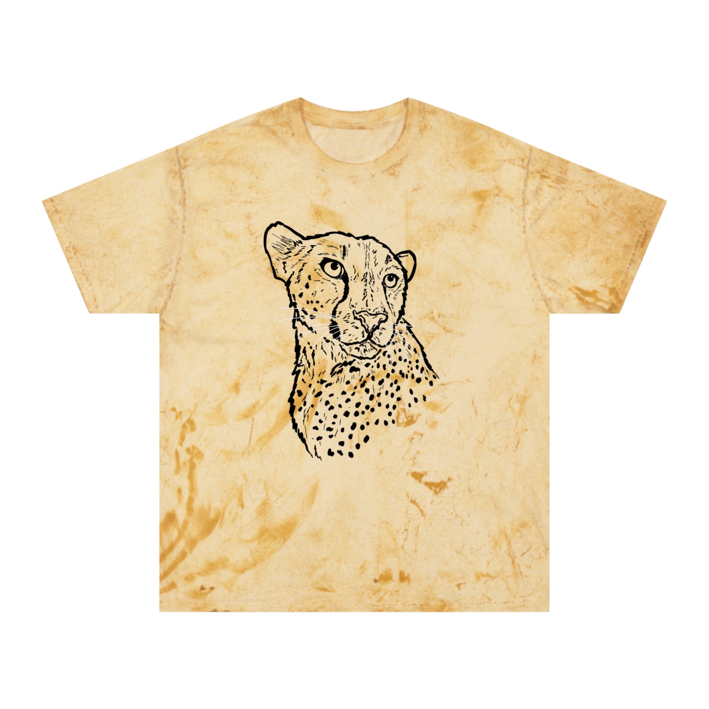 Cheetah Front and Back Color Blast T-Shirt