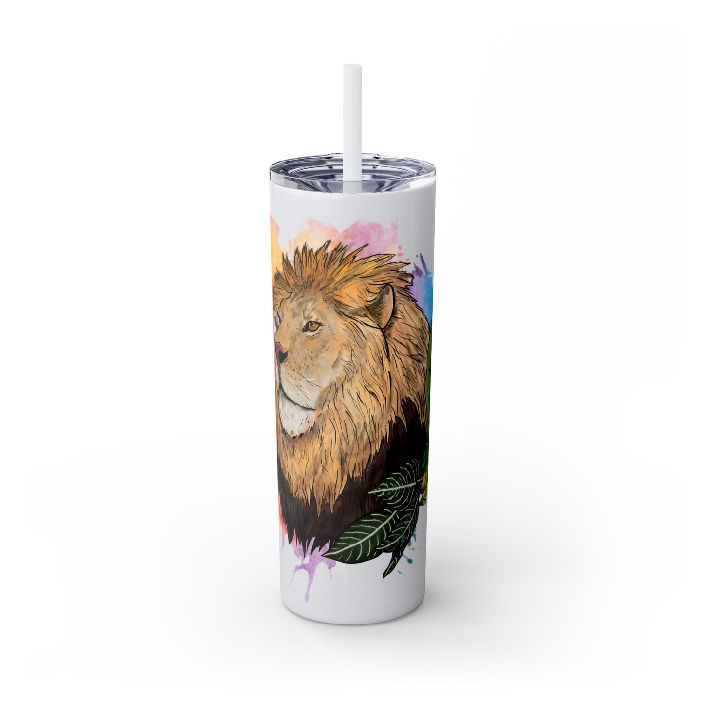 Lion Tumbler with Straw, 20oz