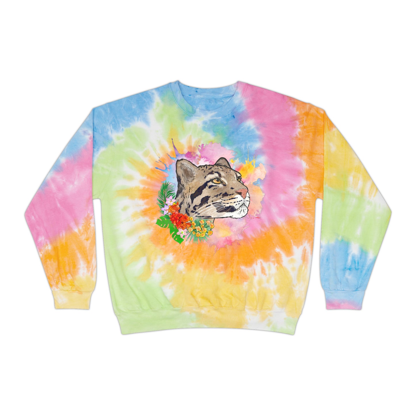 Clouded Leopard Tie-Dye Sweatshirt