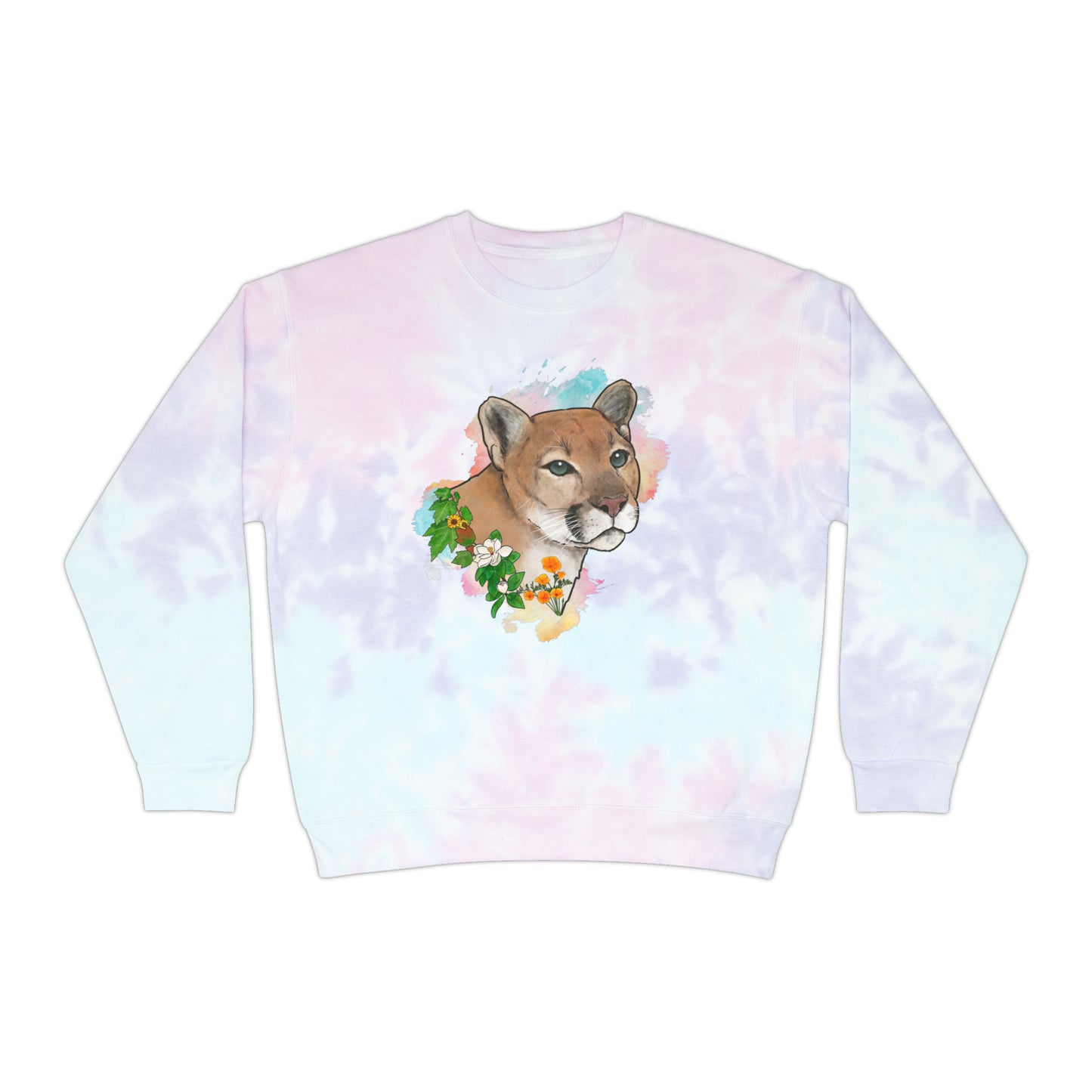 Mountain Lion Tie-Dye Sweatshirt