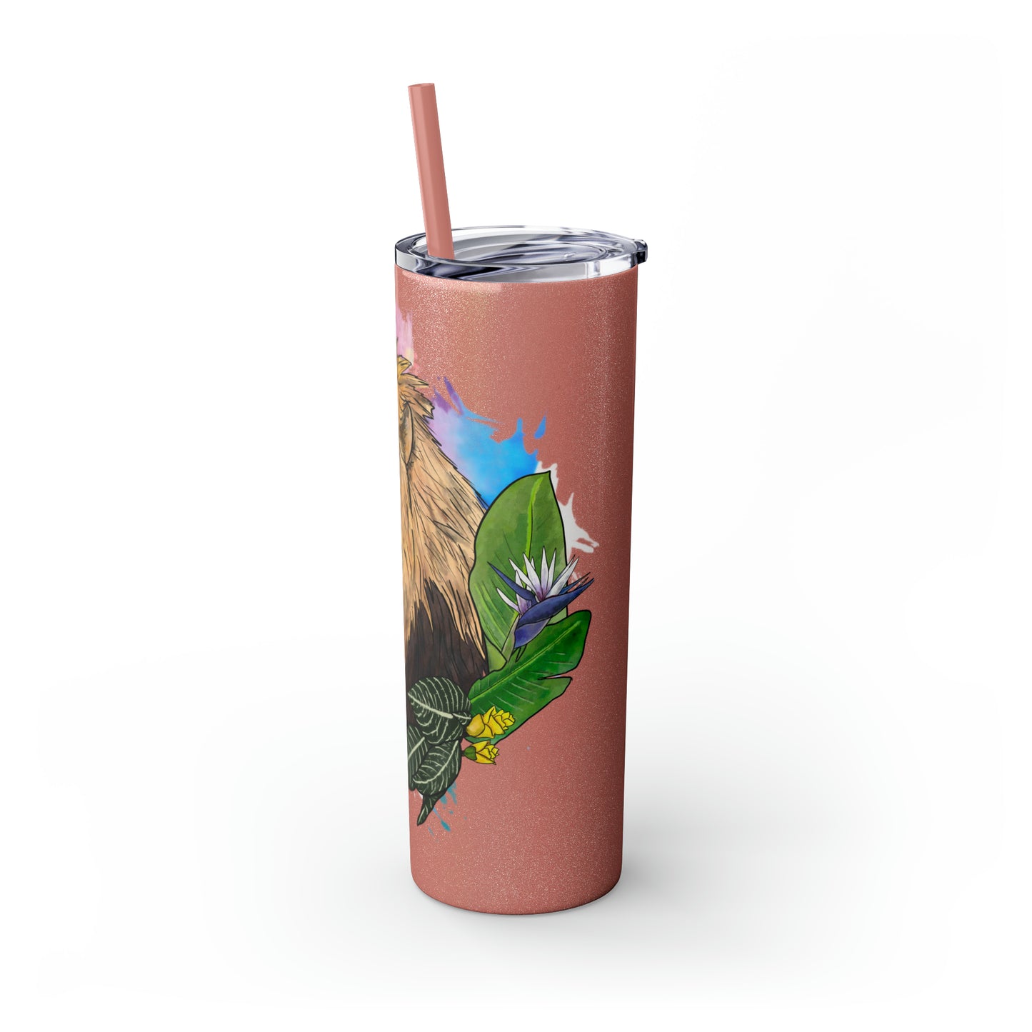 Lion Tumbler with Straw, 20oz