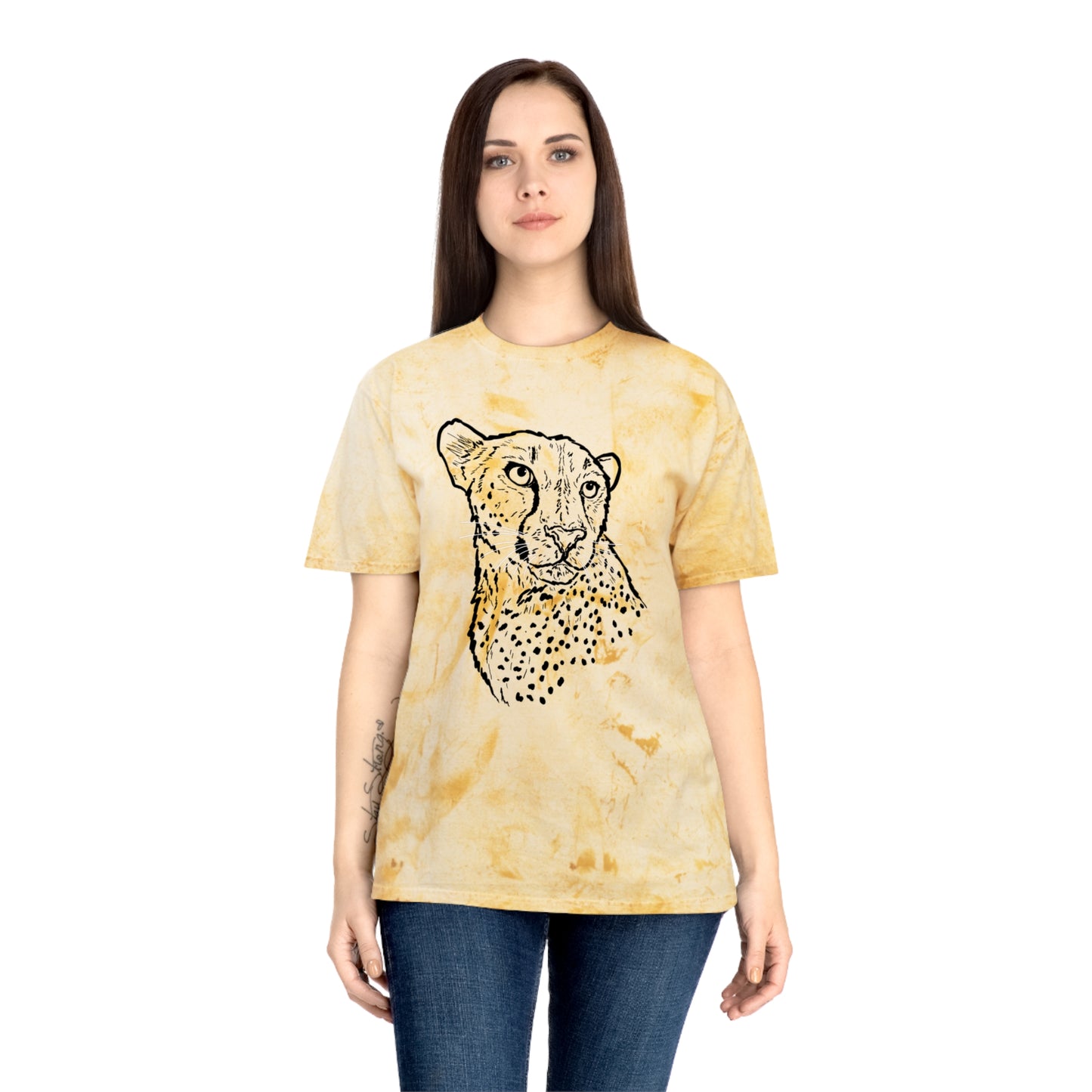 Cheetah Front and Back Color Blast T-Shirt