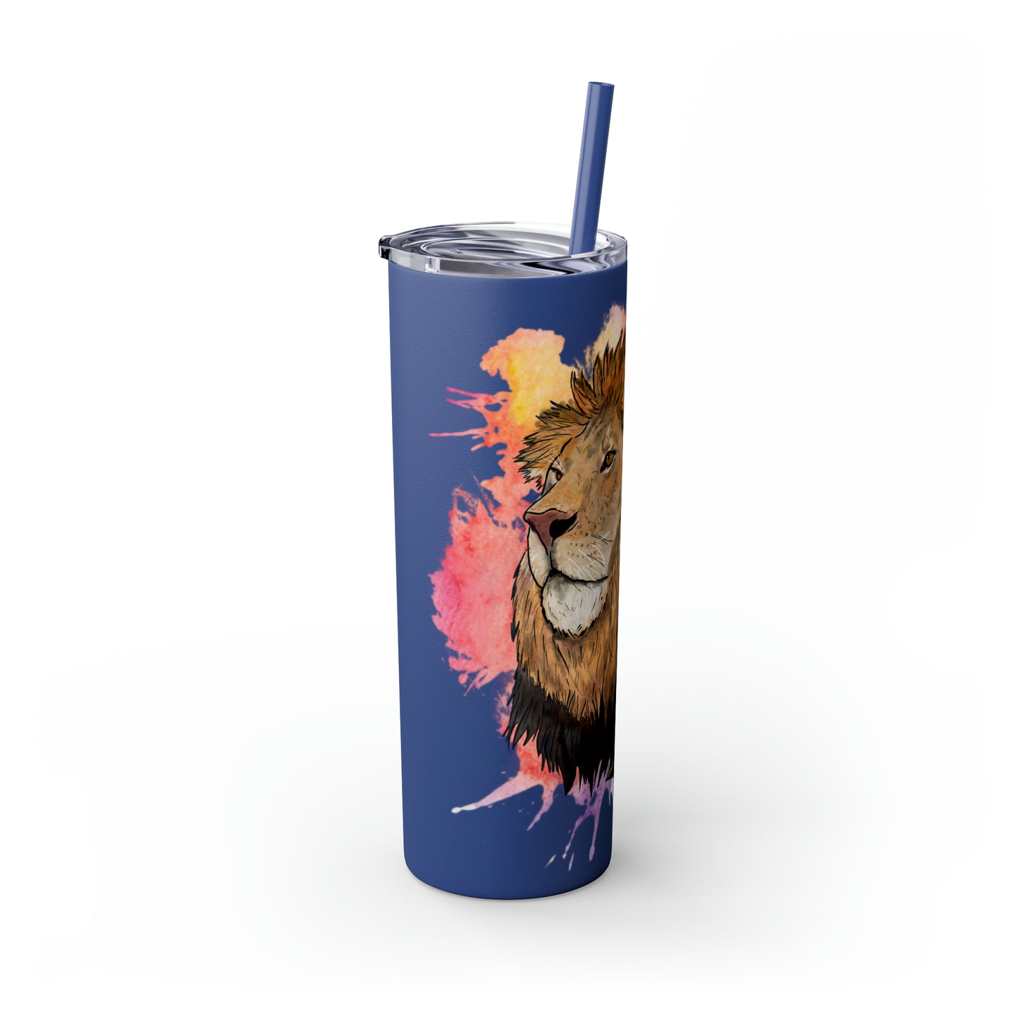 Lion Tumbler with Straw, 20oz