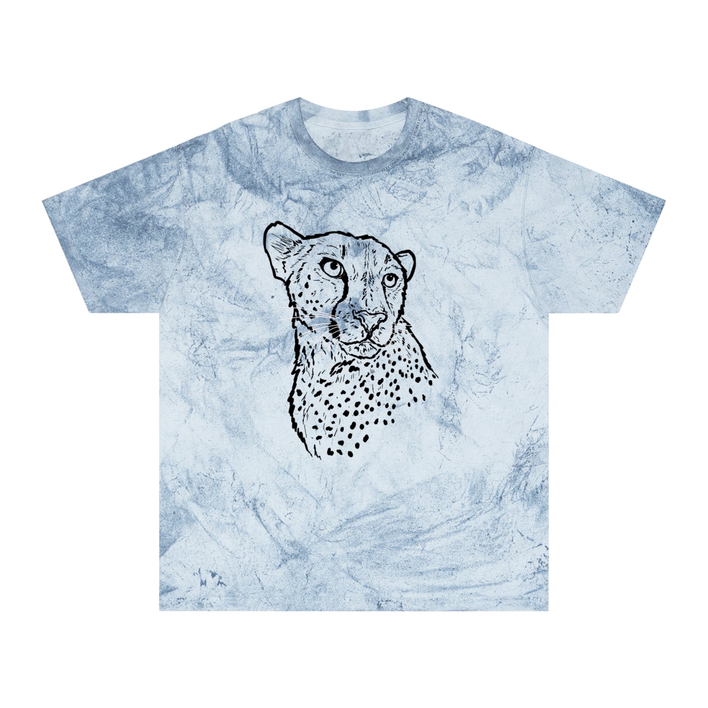 Cheetah Front and Back Color Blast T-Shirt