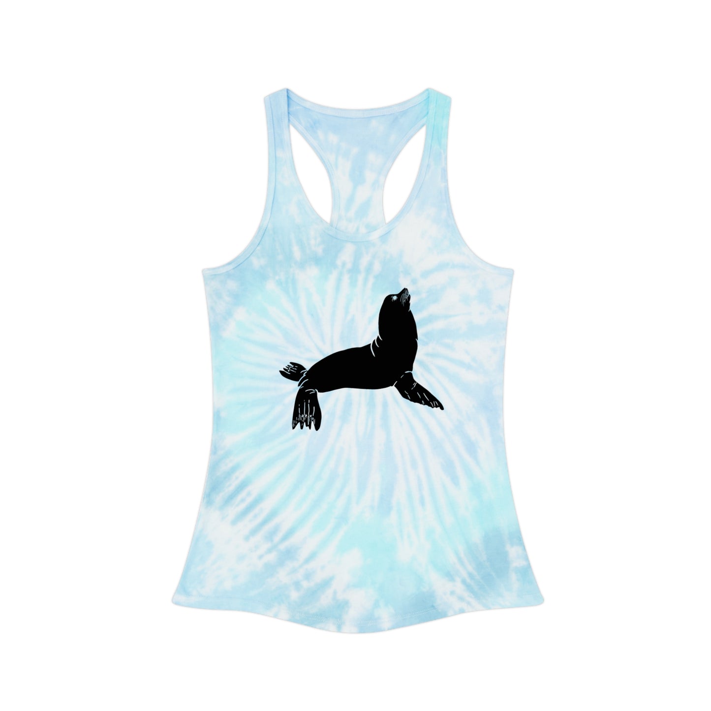 Sea Lion Solid Tie Dye Racerback Tank Top