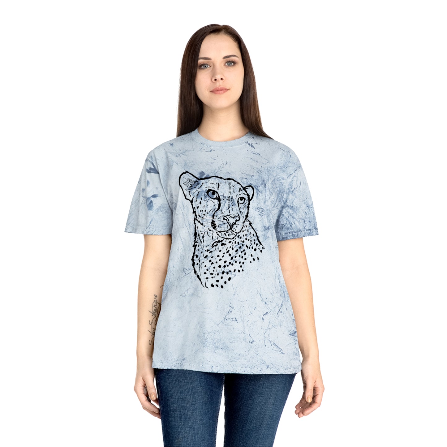 Cheetah Front and Back Color Blast T-Shirt