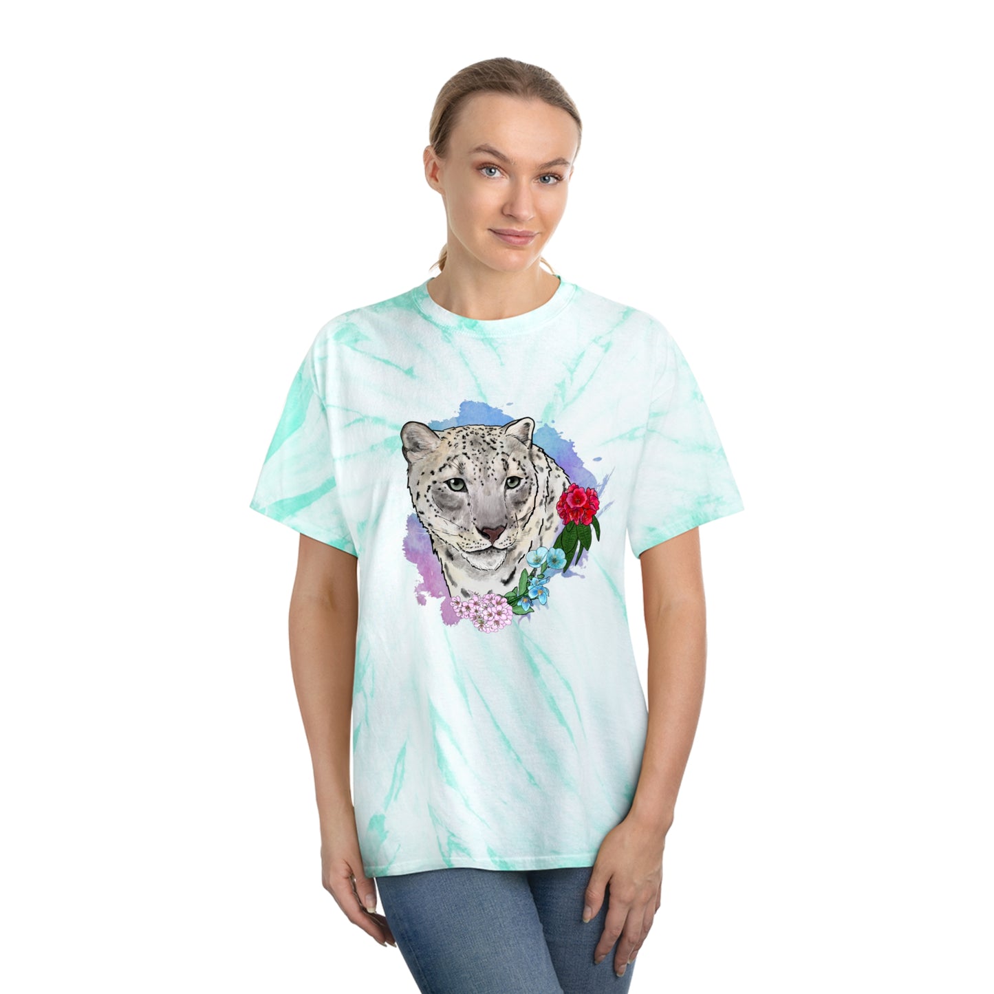 Snow Leopard Tie-Dye Tee, Cyclone