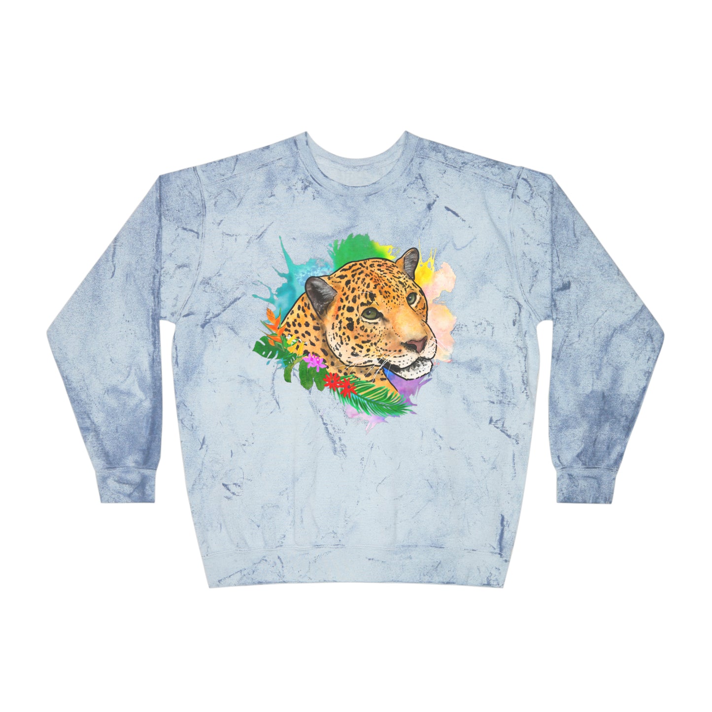 Jaguar Floral Comfort Colors Crewneck Sweatshirt