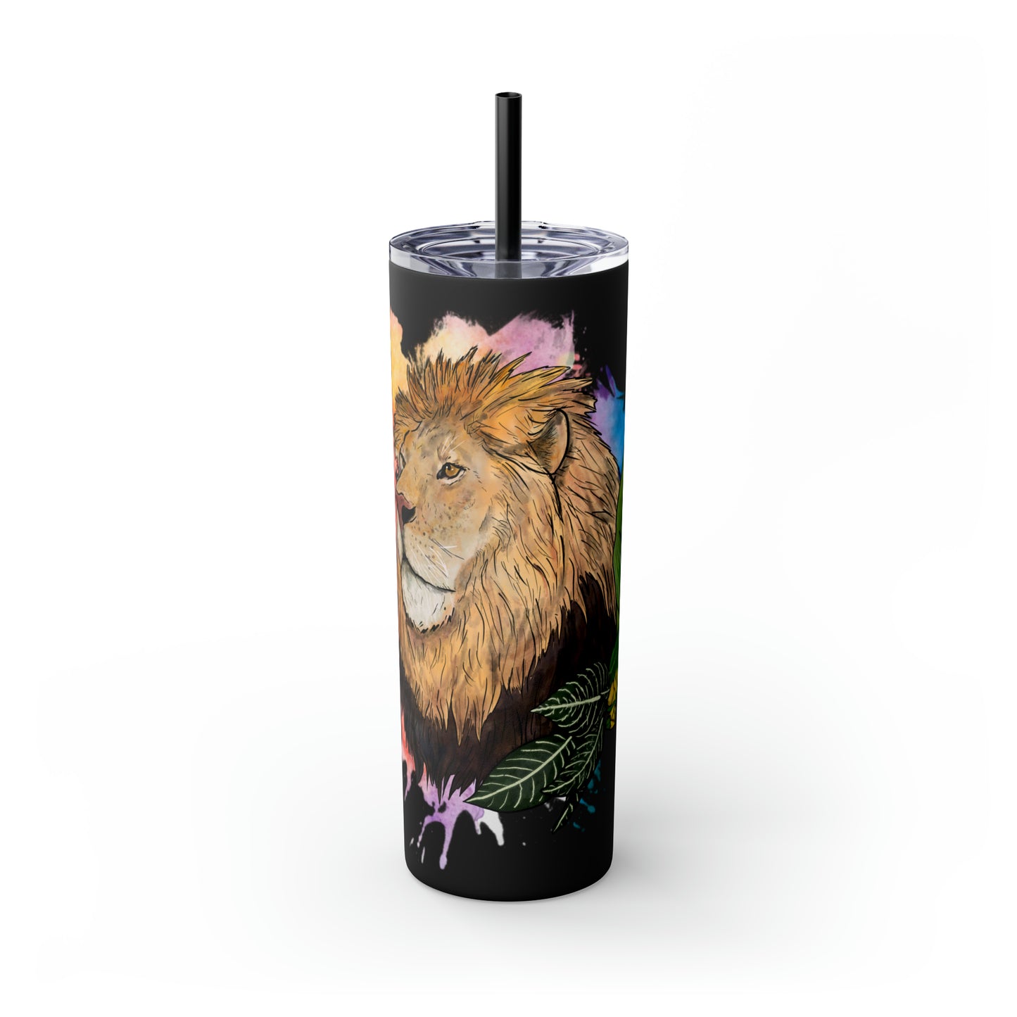 Lion Tumbler with Straw, 20oz