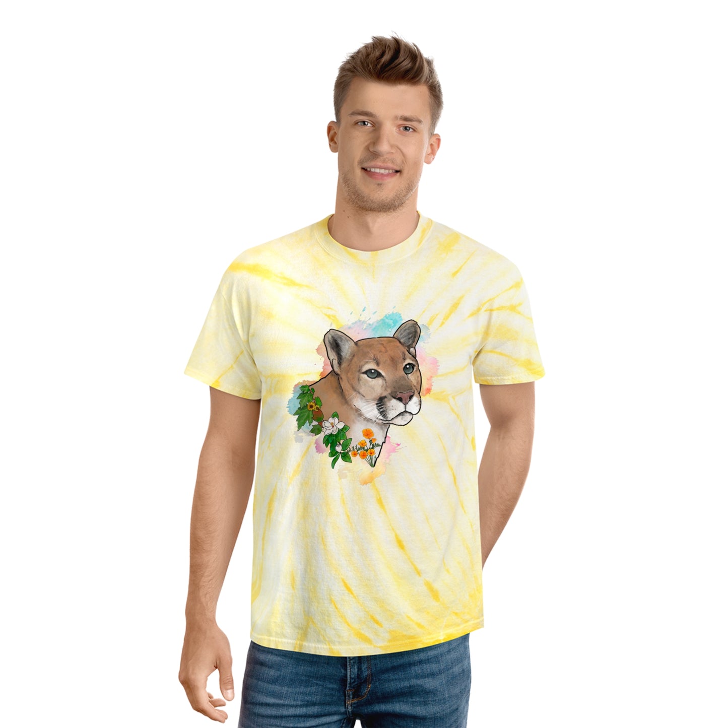 Mountain Lion Tie-Dye Tee, Cyclone