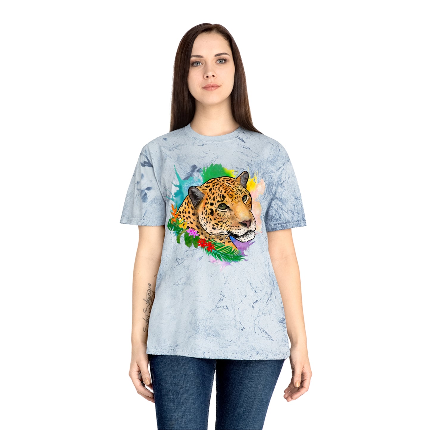 Jaguar Floral Comfort Colors Color Blast T-Shirt