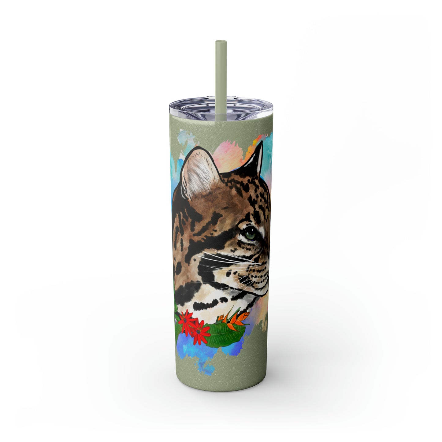 Ocelot Tumbler with Straw, 20oz