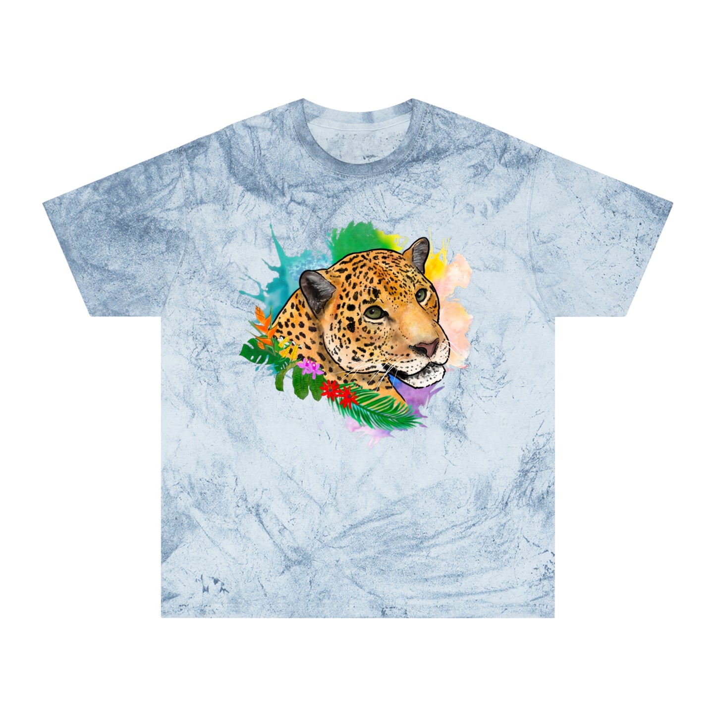 Jaguar Floral Comfort Colors Color Blast T-Shirt