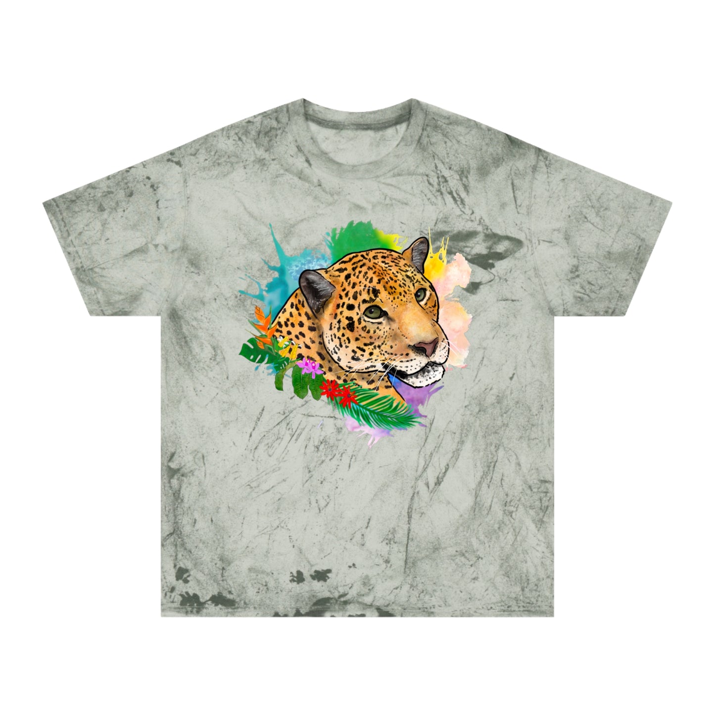 Jaguar Floral Comfort Colors Color Blast T-Shirt