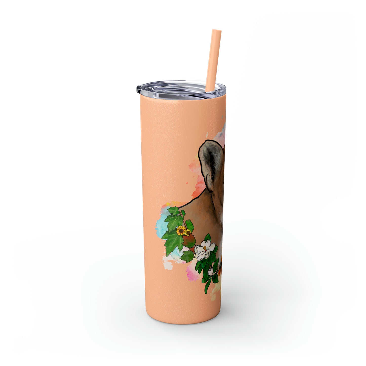Mountain Lion Tumbler with Straw, 20oz