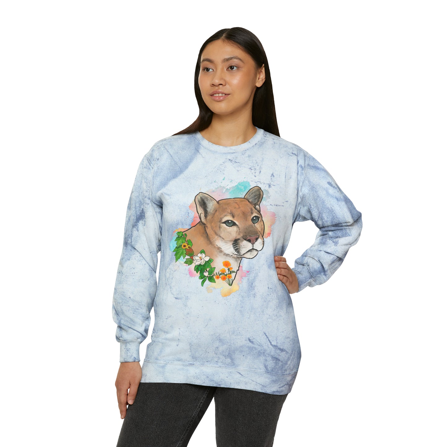 Mountain Lion Comfort Colors Crewneck Sweatshirt