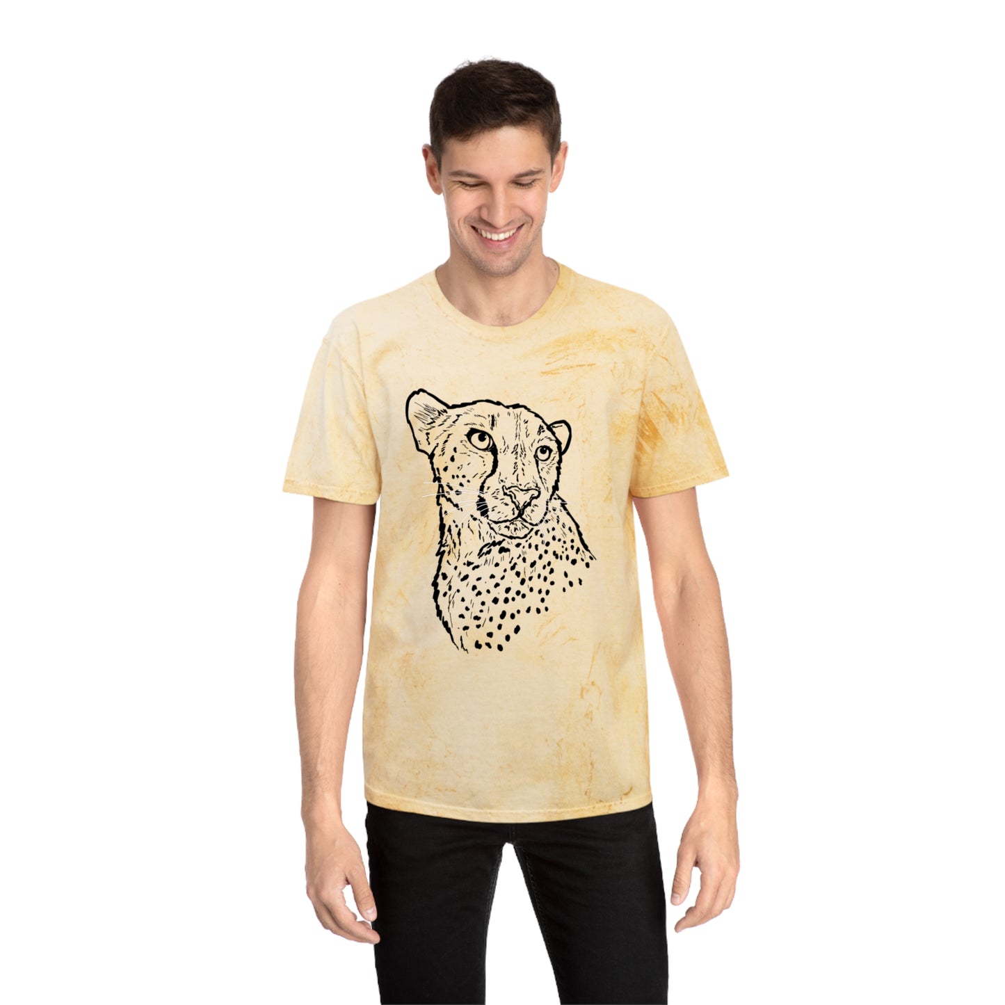Cheetah Front and Back Color Blast T-Shirt