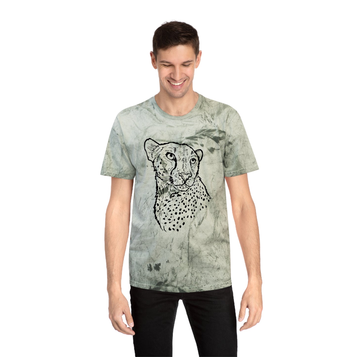 Cheetah Front and Back Color Blast T-Shirt