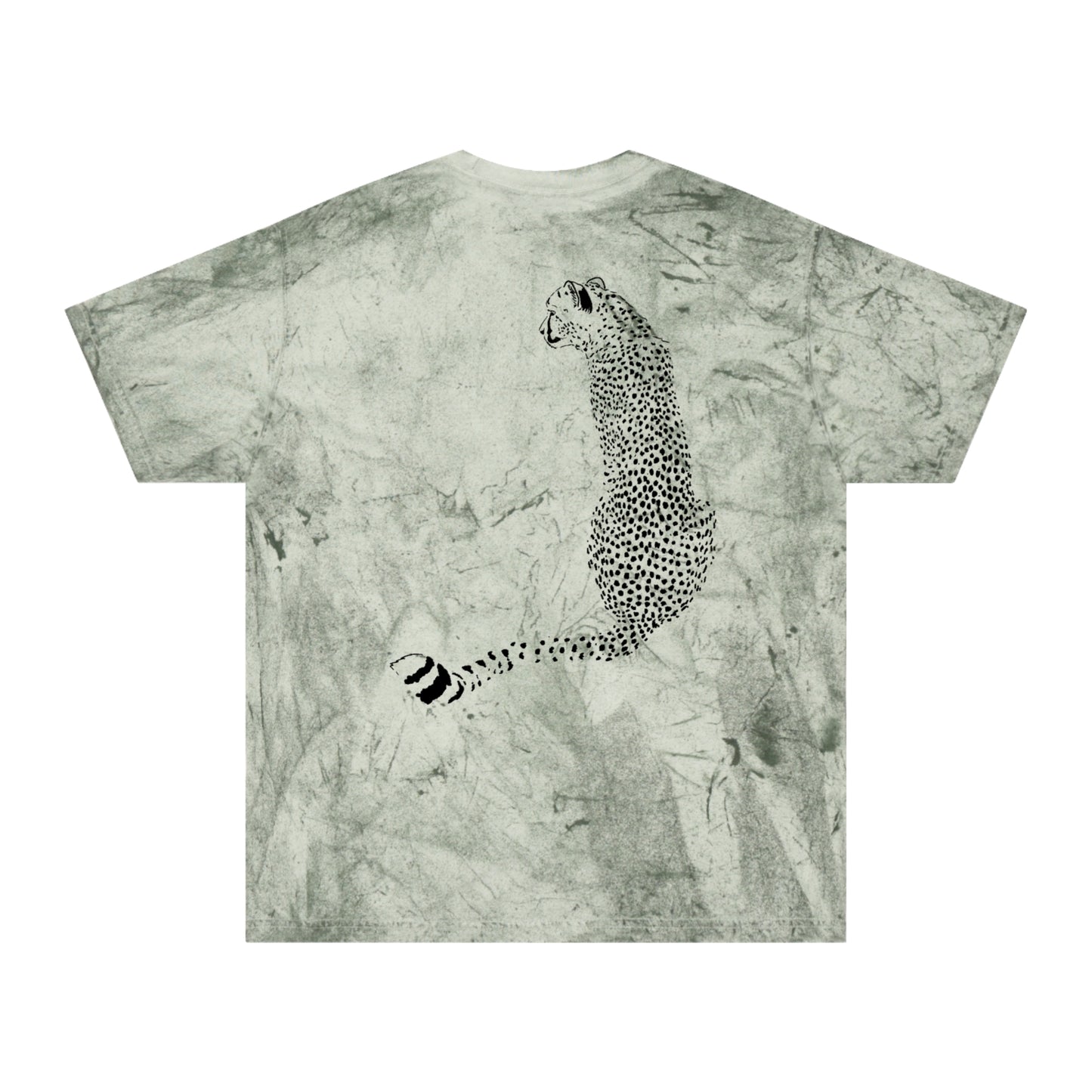 Cheetah Front and Back Color Blast T-Shirt
