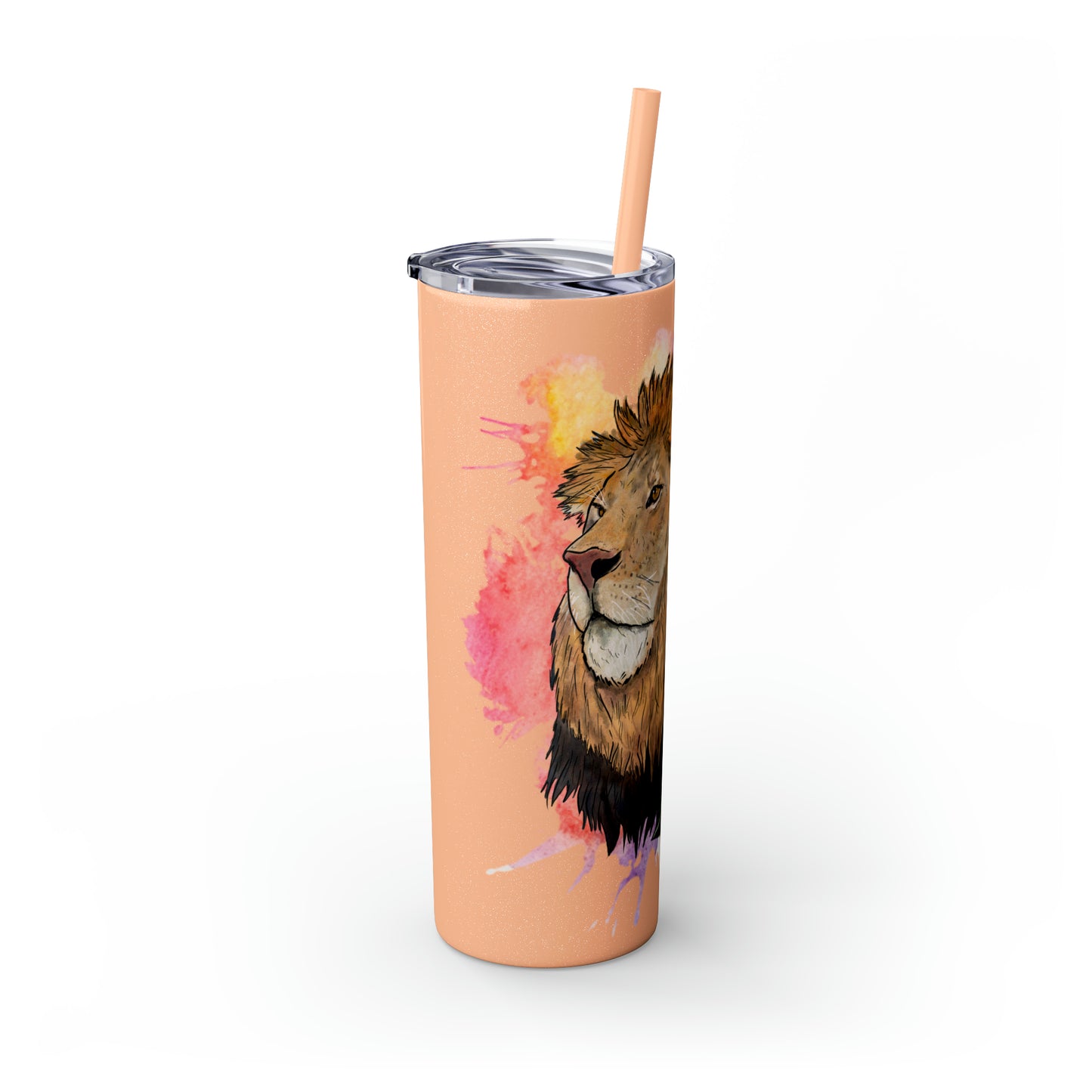 Lion Tumbler with Straw, 20oz