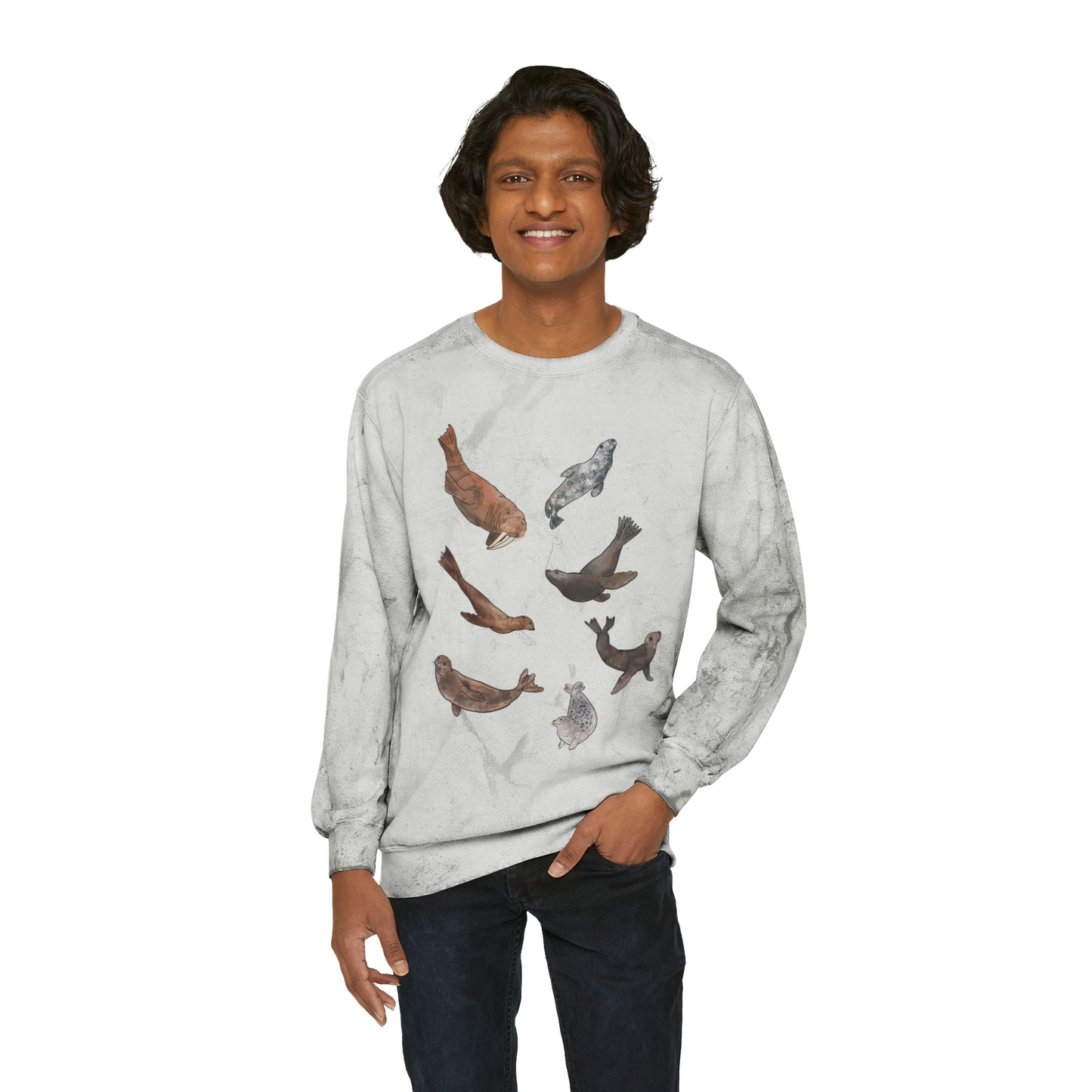 Pinniped Color Blast Comfort Colors Crewneck Sweatshirt
