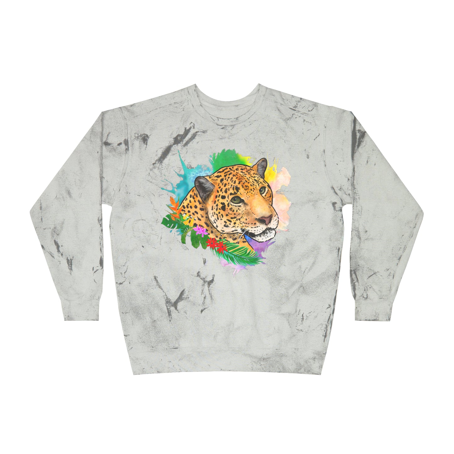 Jaguar Floral Comfort Colors Crewneck Sweatshirt