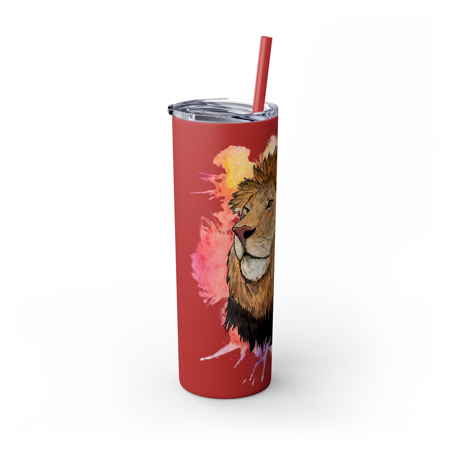 Lion Tumbler with Straw, 20oz