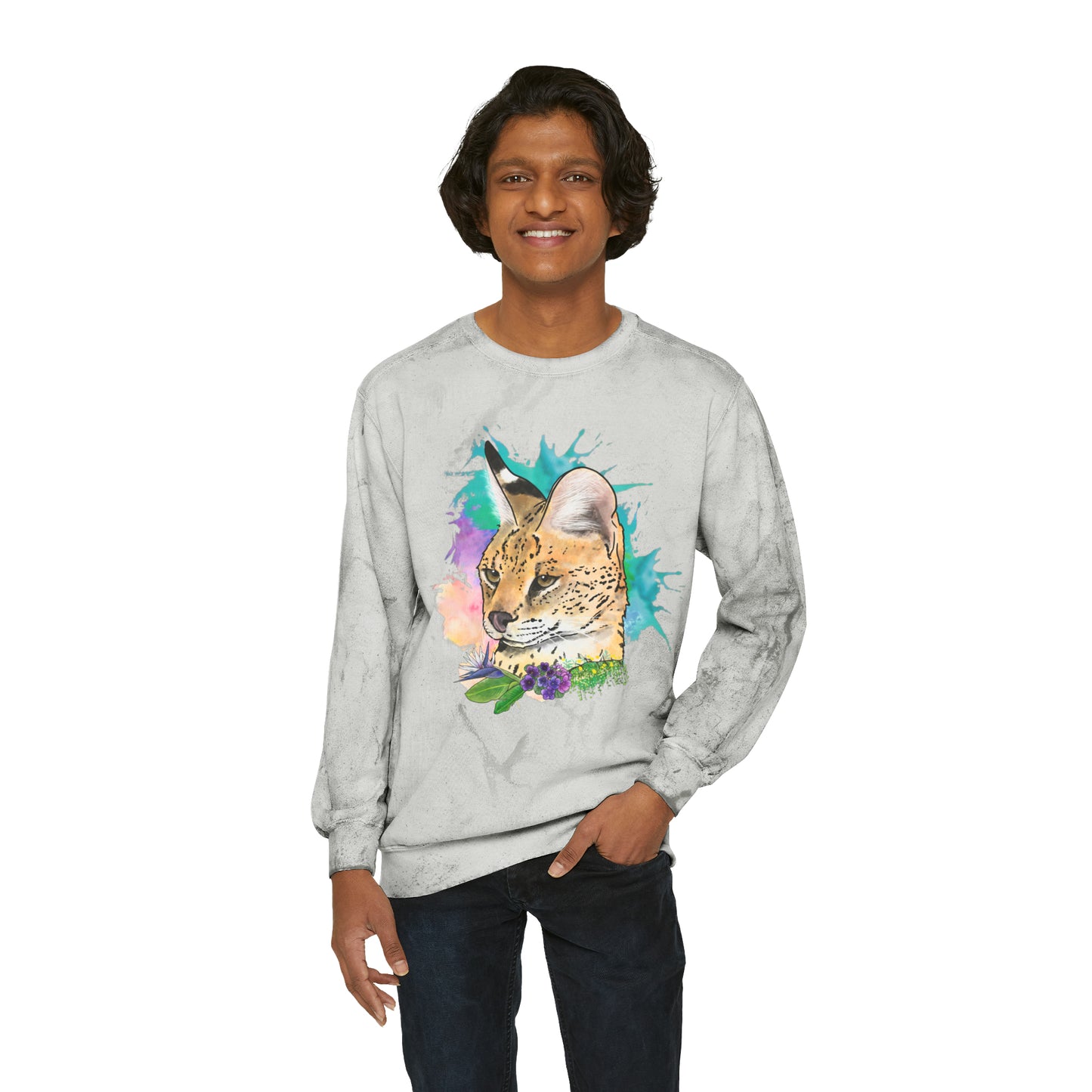 Serval Comfort Colors Crewneck Sweatshirt