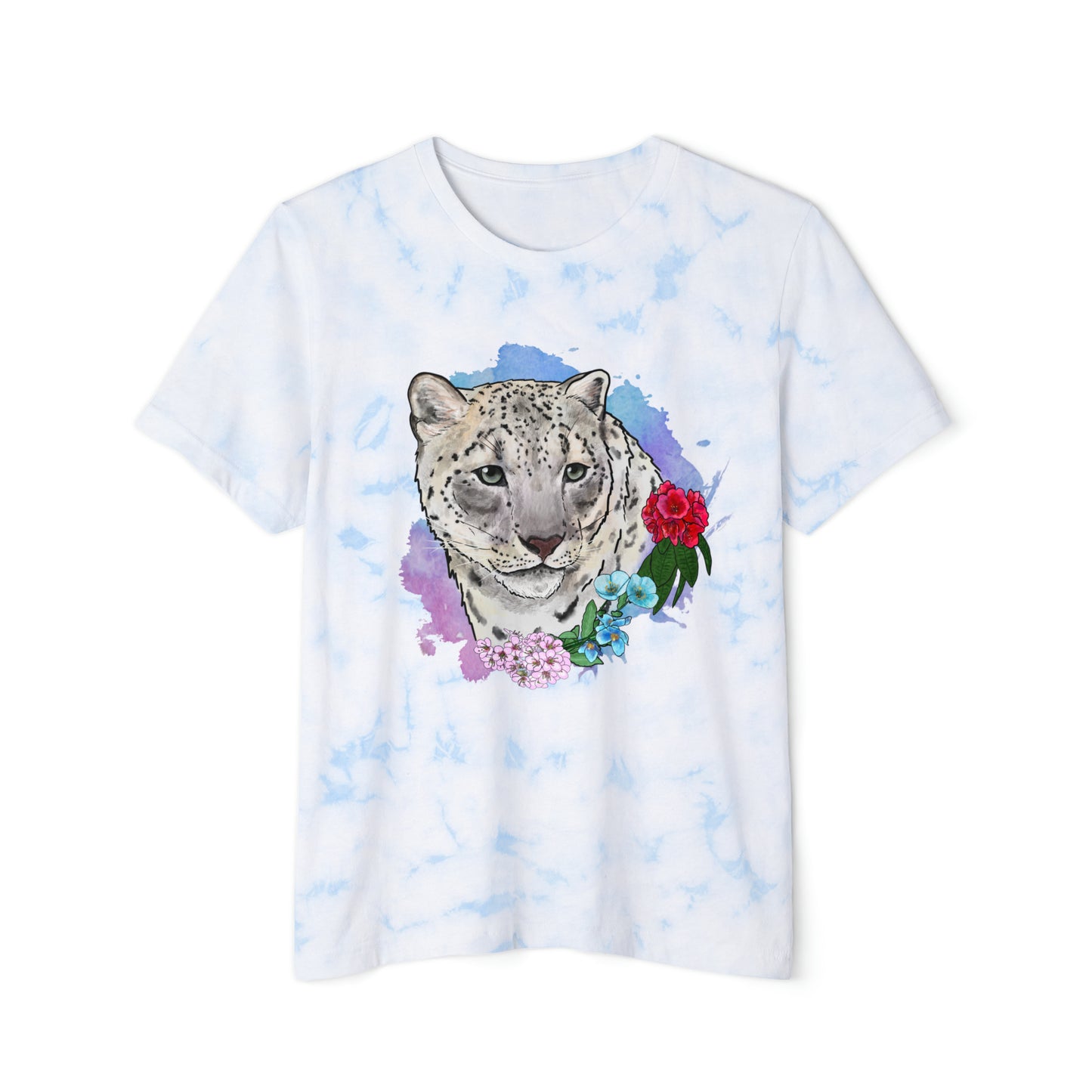 Snow Leopard Tie-Dyed T-Shirt