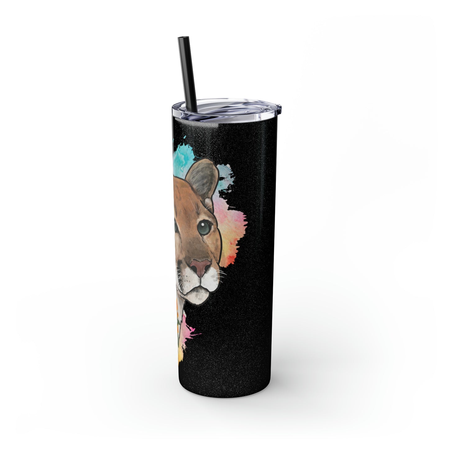 Mountain Lion Tumbler with Straw, 20oz