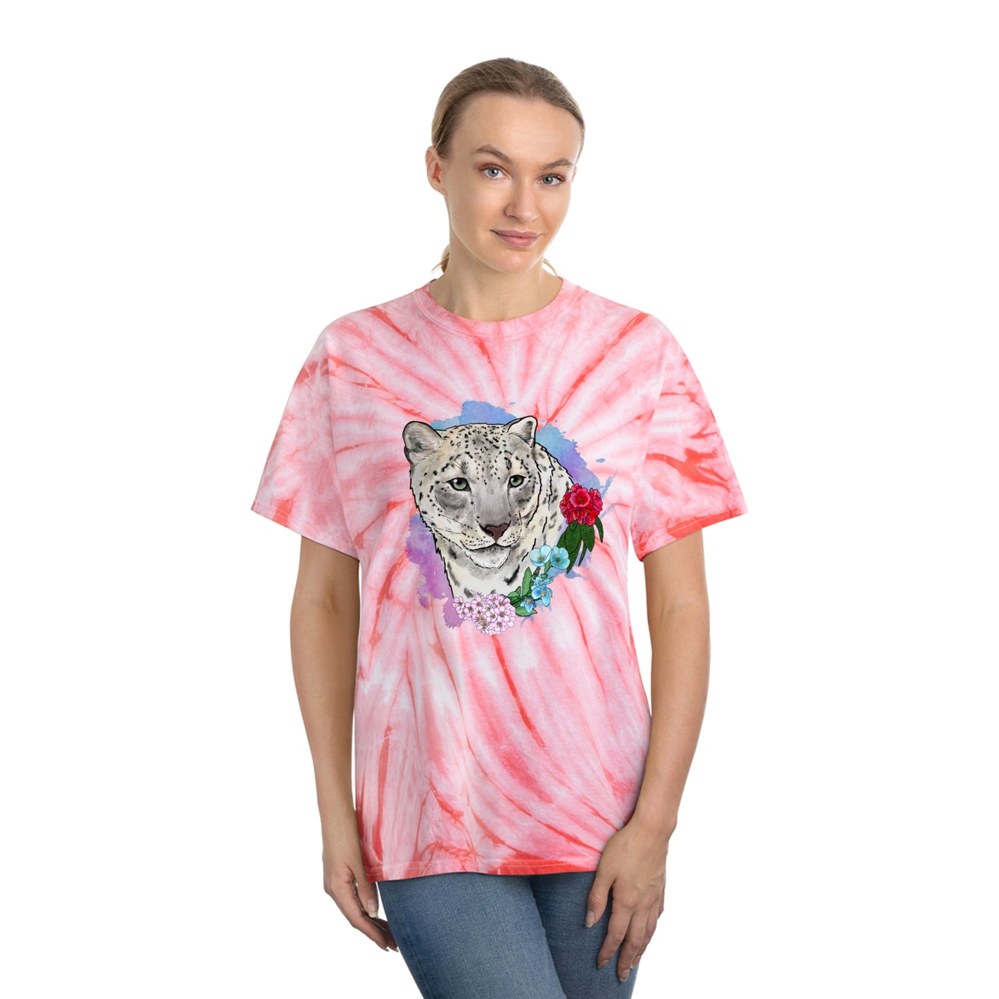 Snow Leopard Tie-Dye Tee, Cyclone