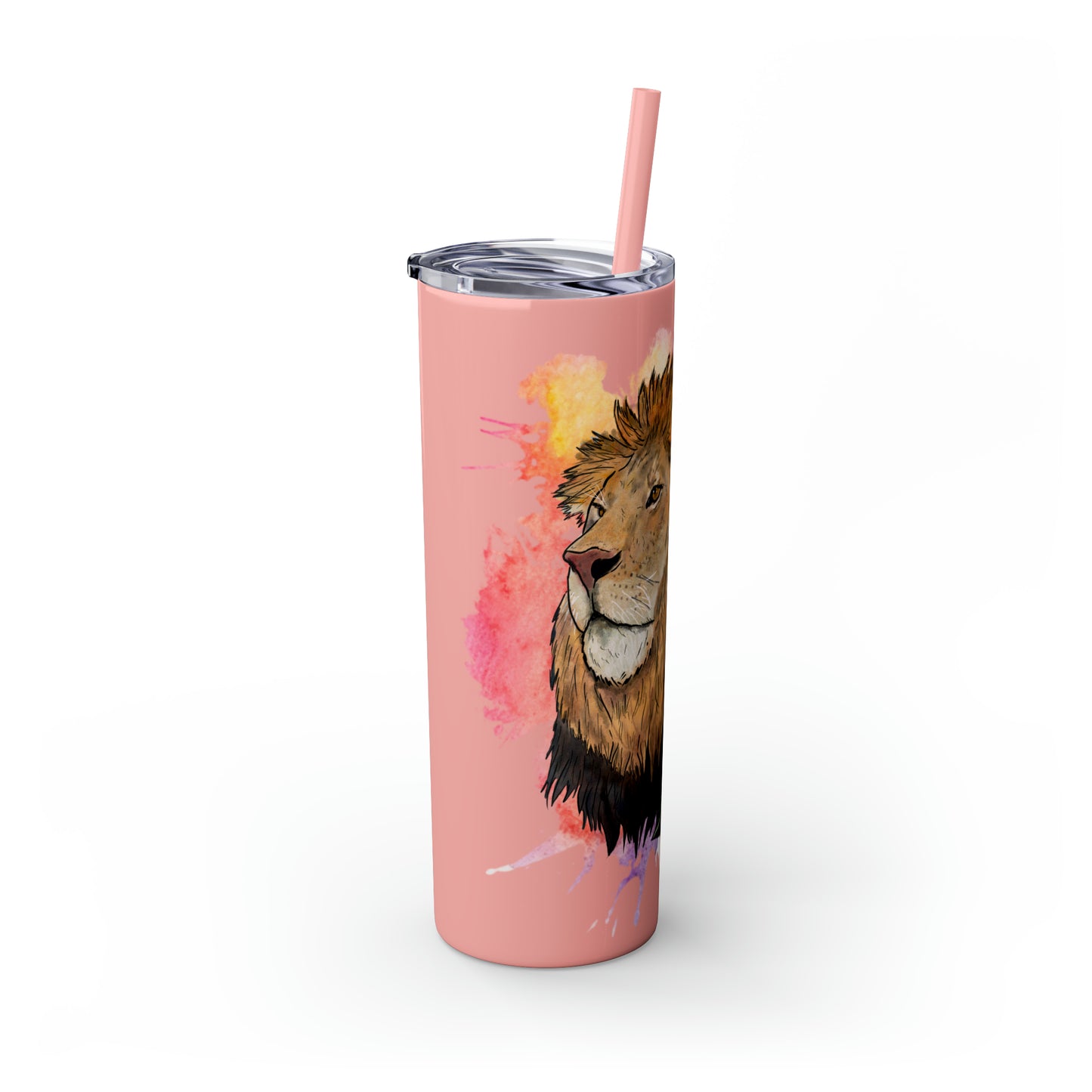 Lion Tumbler with Straw, 20oz