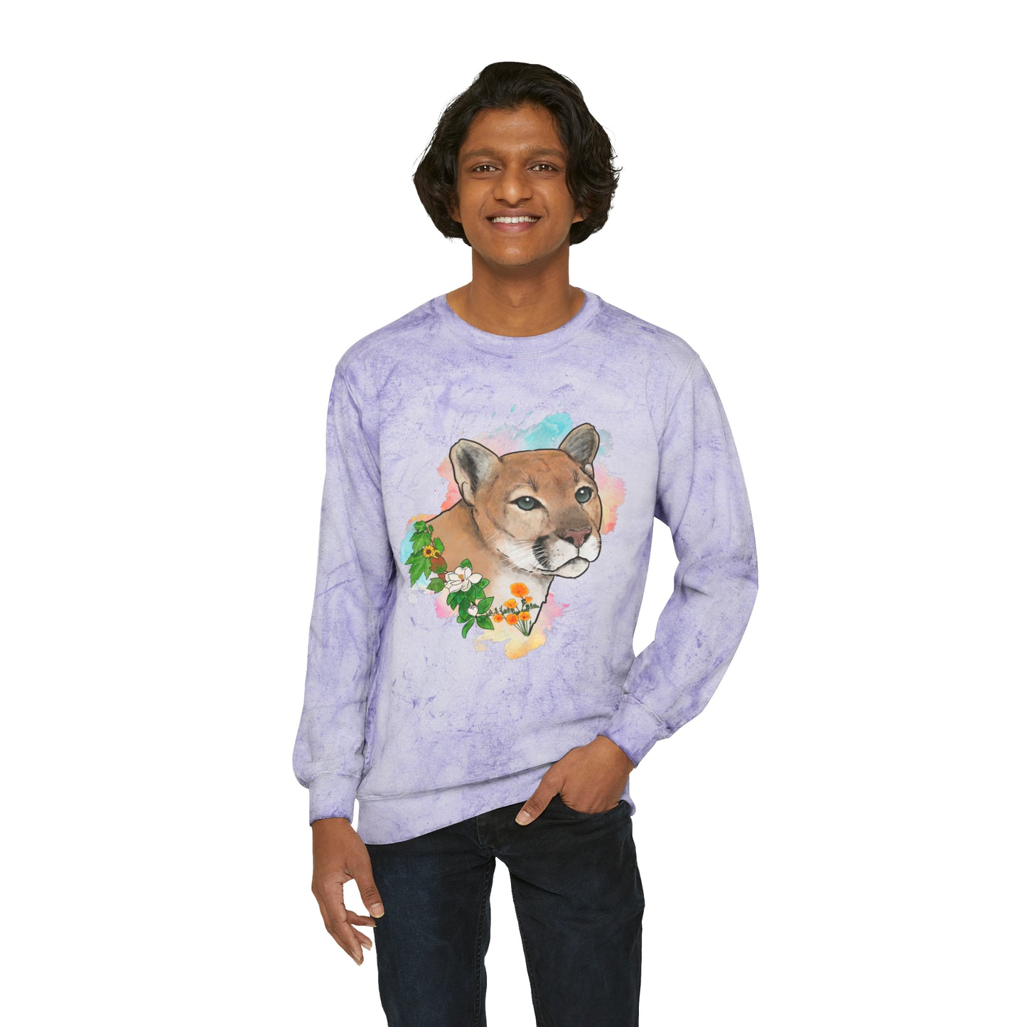Mountain Lion Comfort Colors Crewneck Sweatshirt