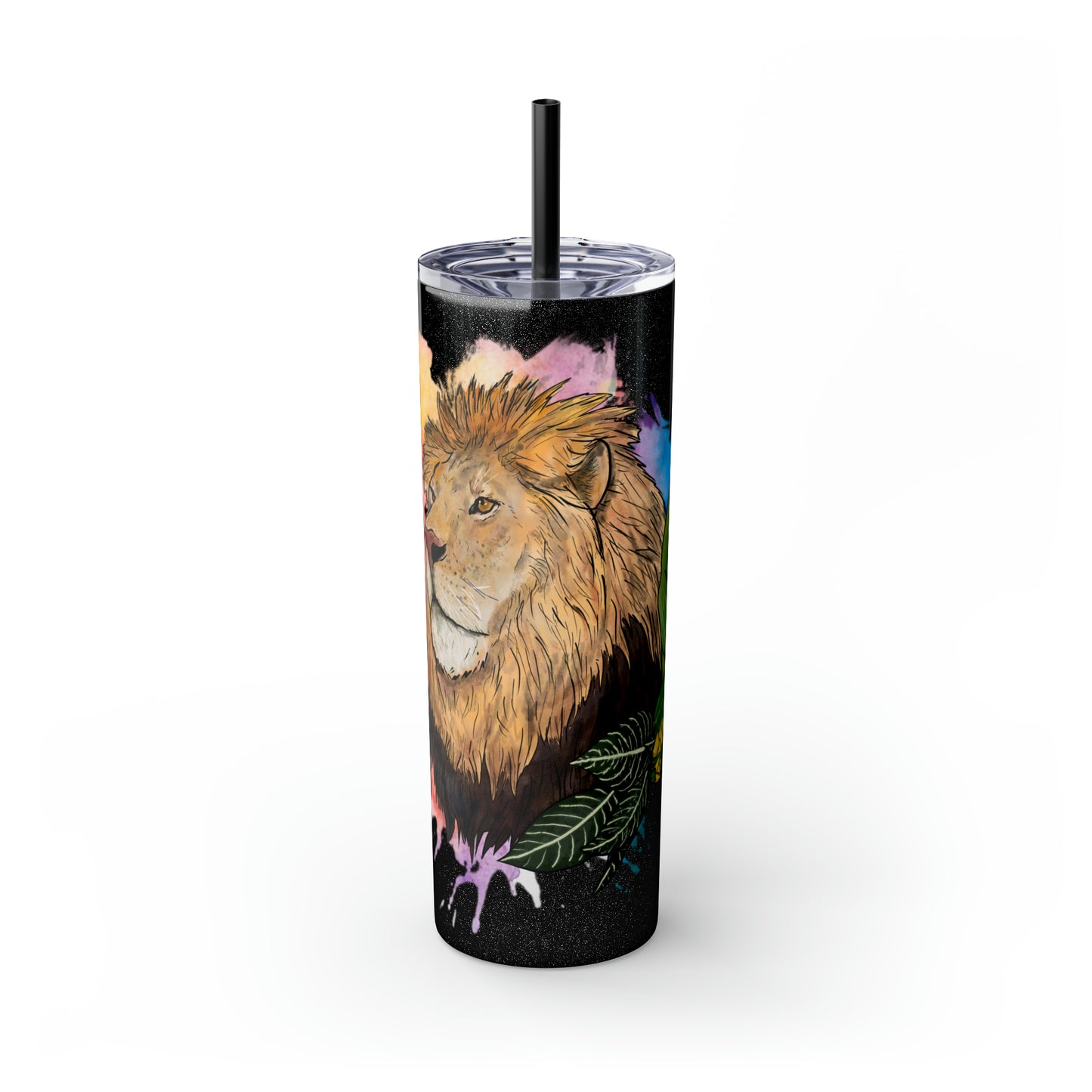 Lion Tumbler with Straw, 20oz