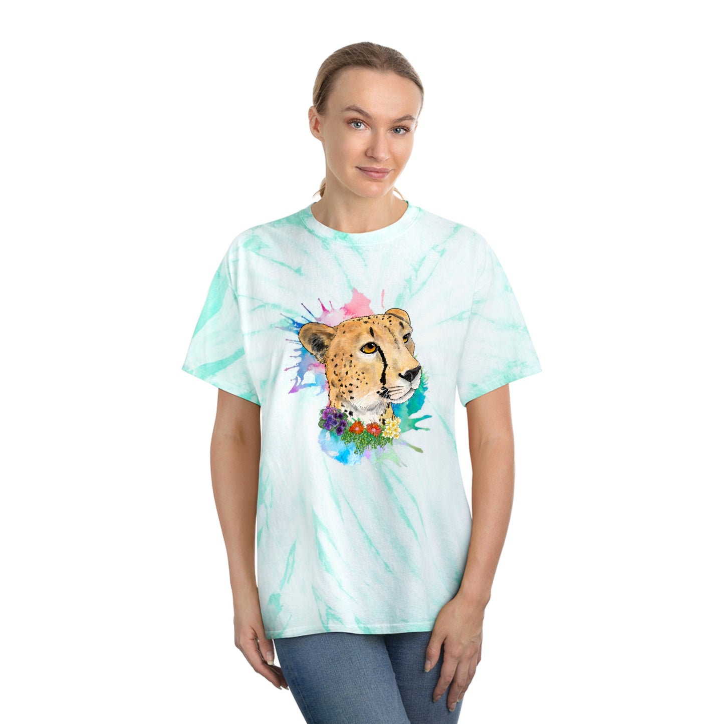 Cheetah Lion Tie-Dye Tee, Cyclone