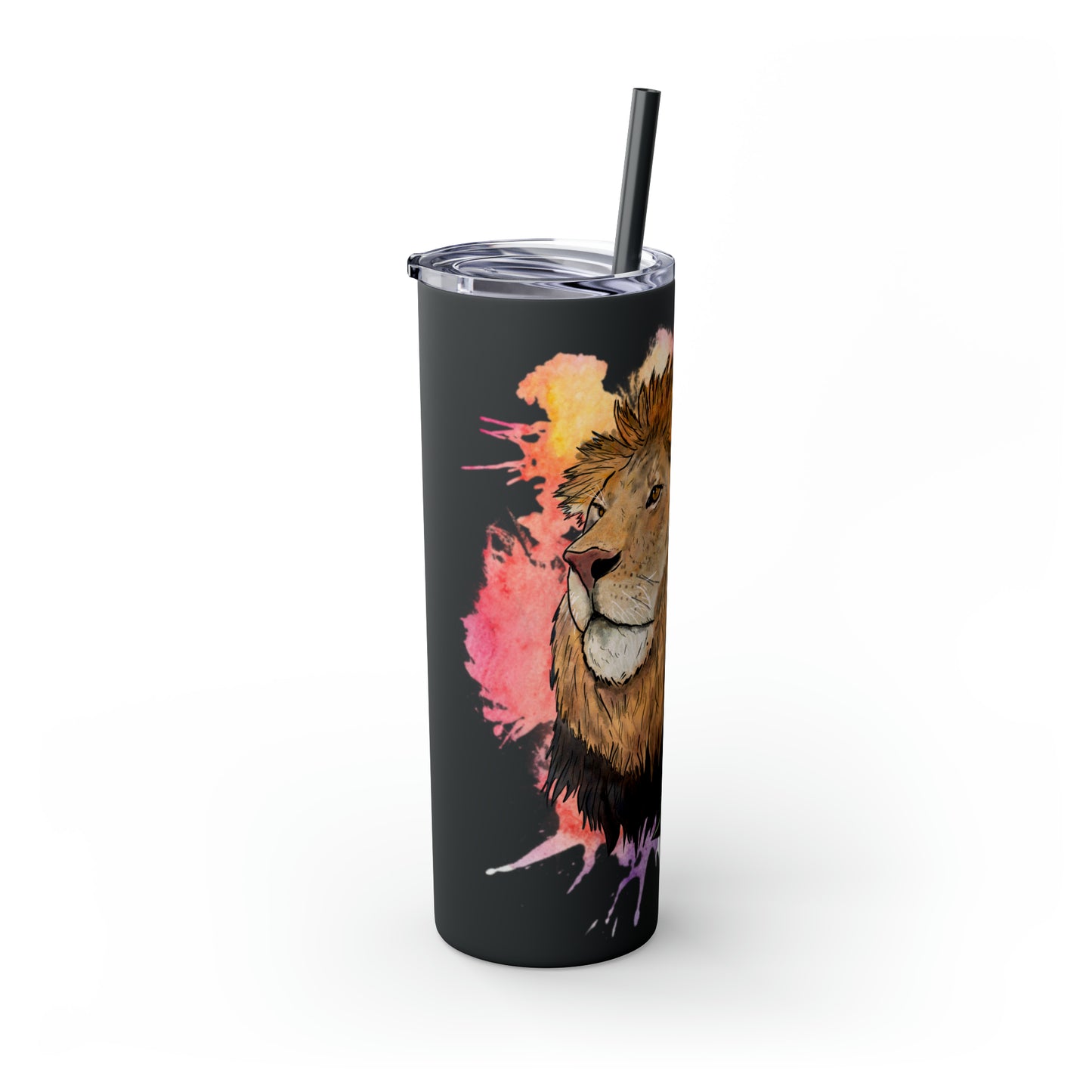 Lion Tumbler with Straw, 20oz