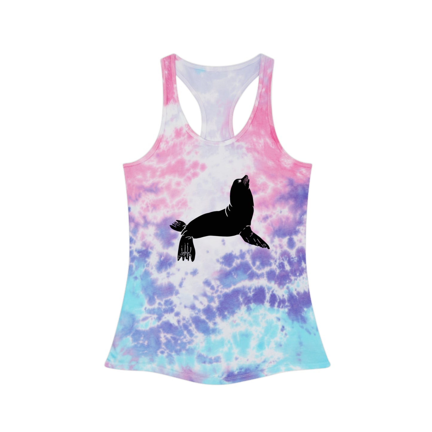 Sea Lion Solid Tie Dye Racerback Tank Top