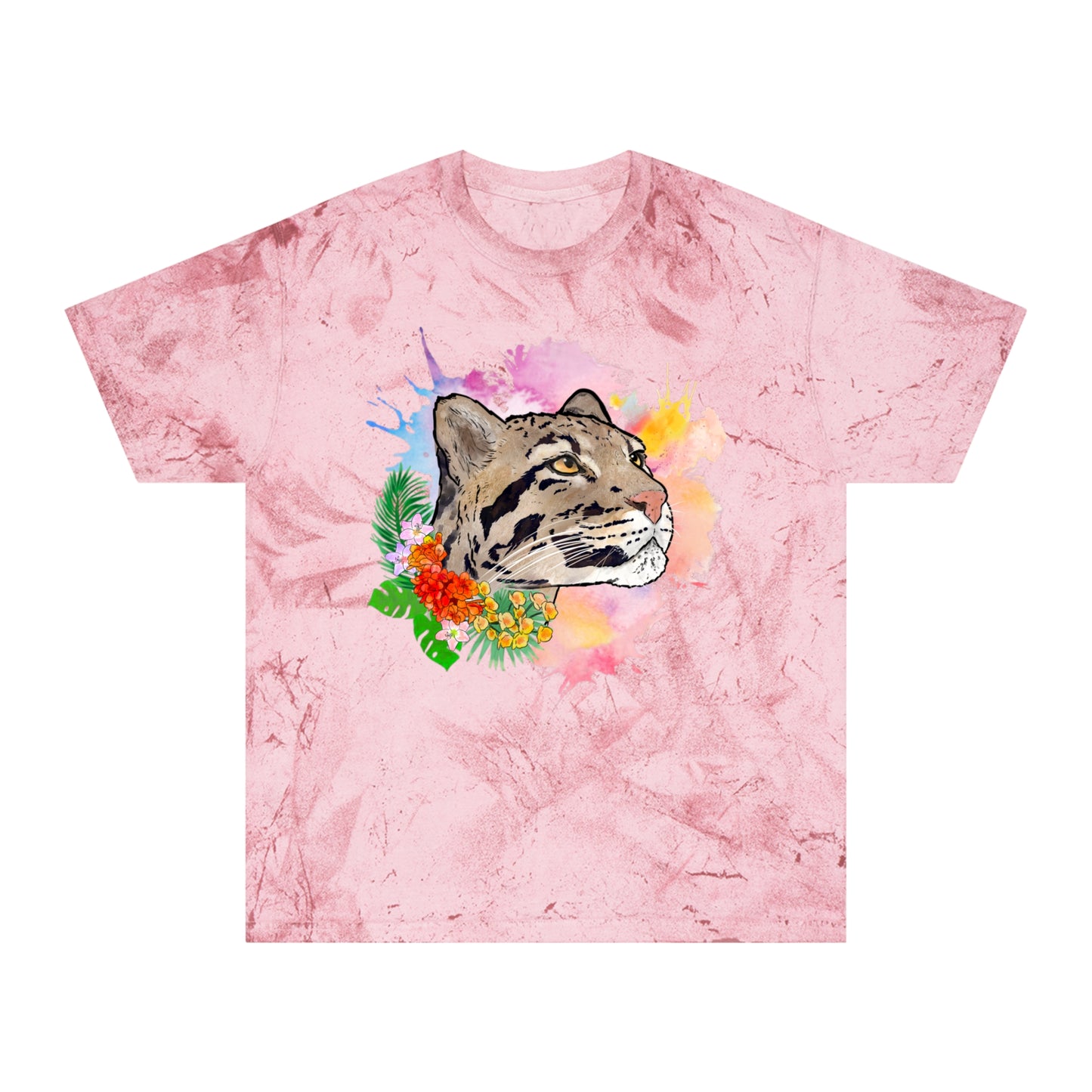 Clouded Leopard Floral Comfort Colors Color Blast T-Shirt