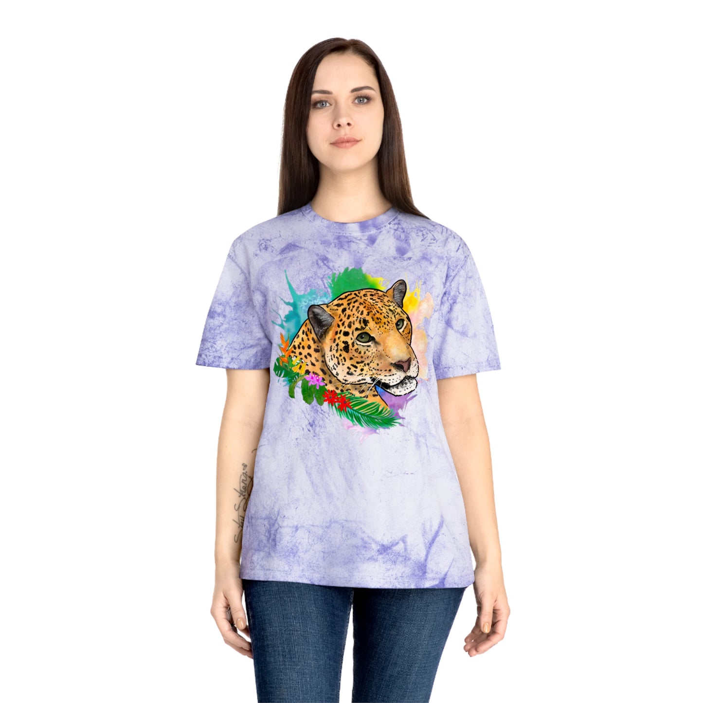 Jaguar Floral Comfort Colors Color Blast T-Shirt