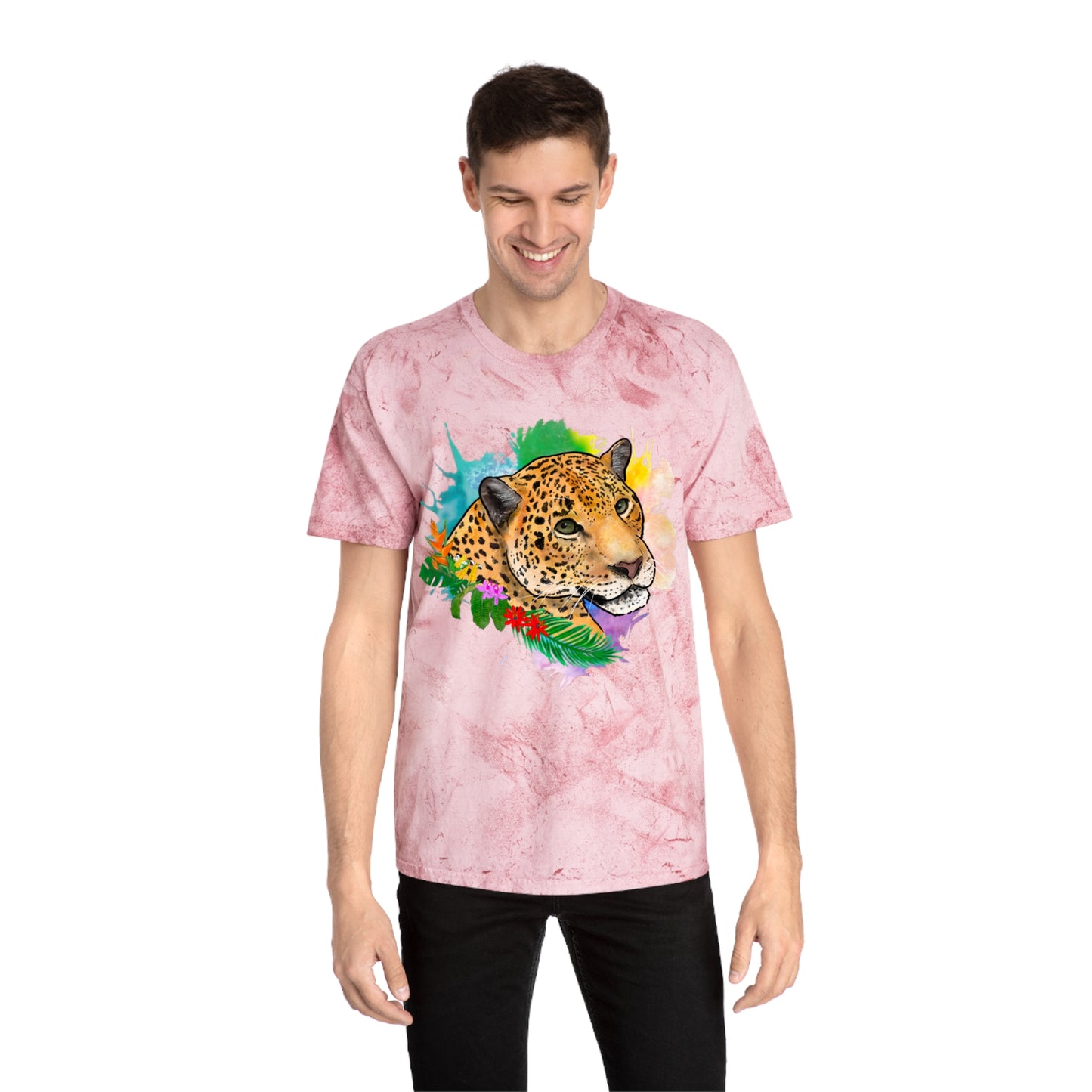 Jaguar Floral Comfort Colors Color Blast T-Shirt